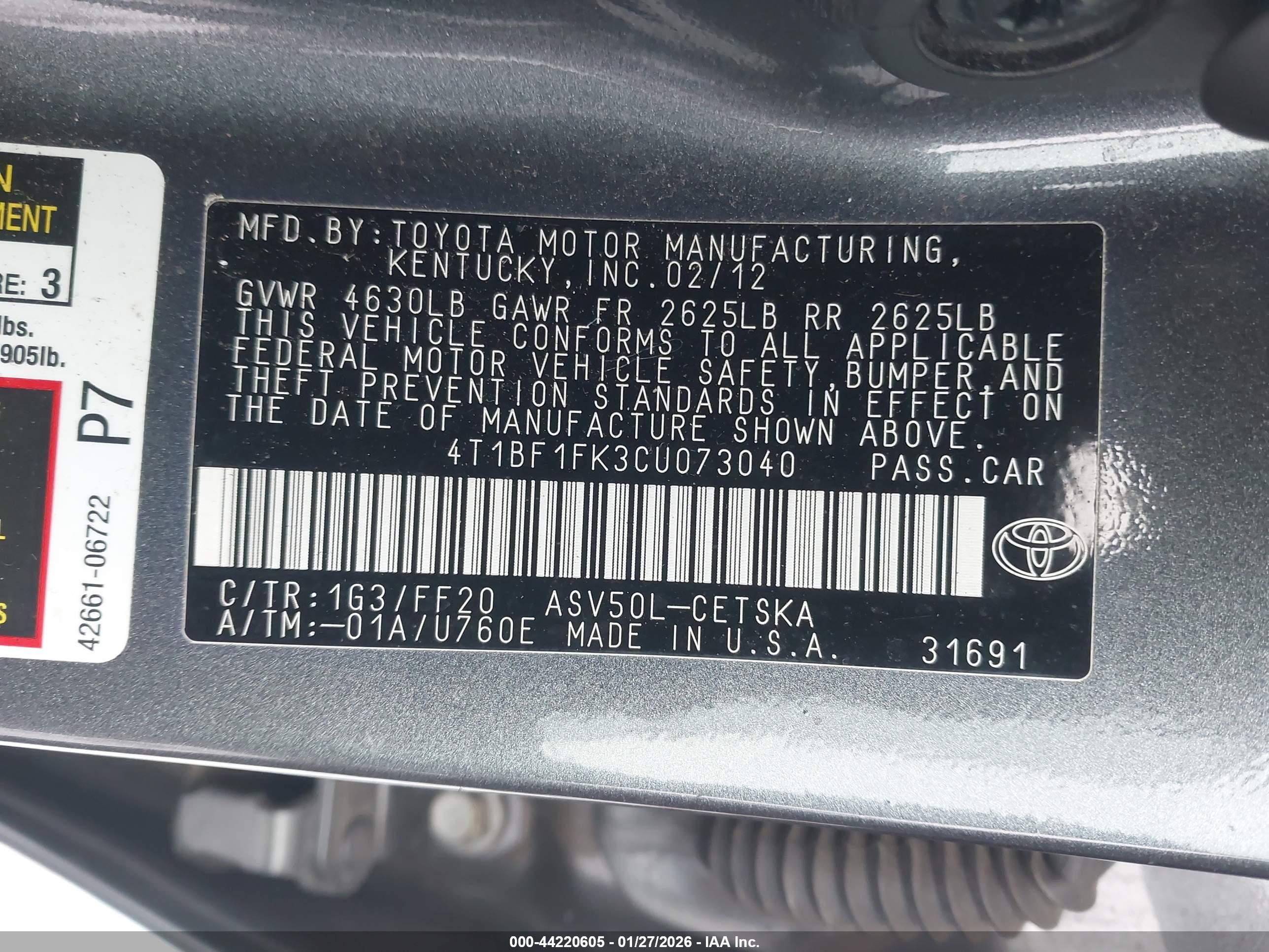 TOYOTA CAMRY image 9