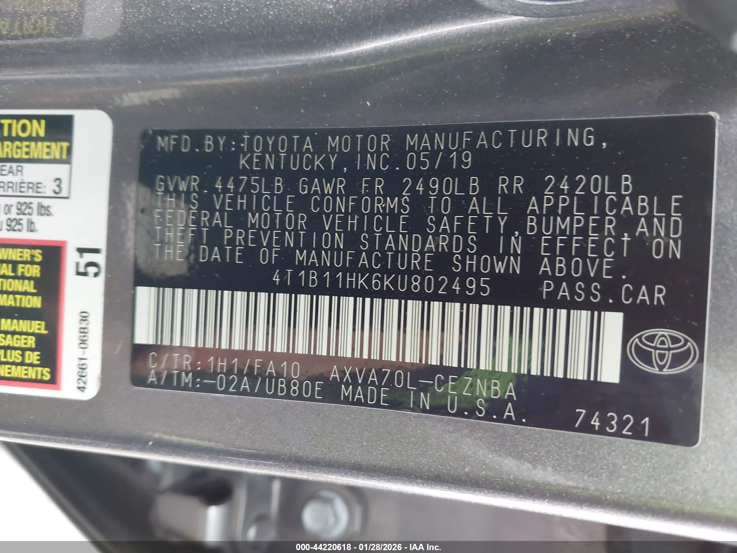 TOYOTA CAMRY image 9