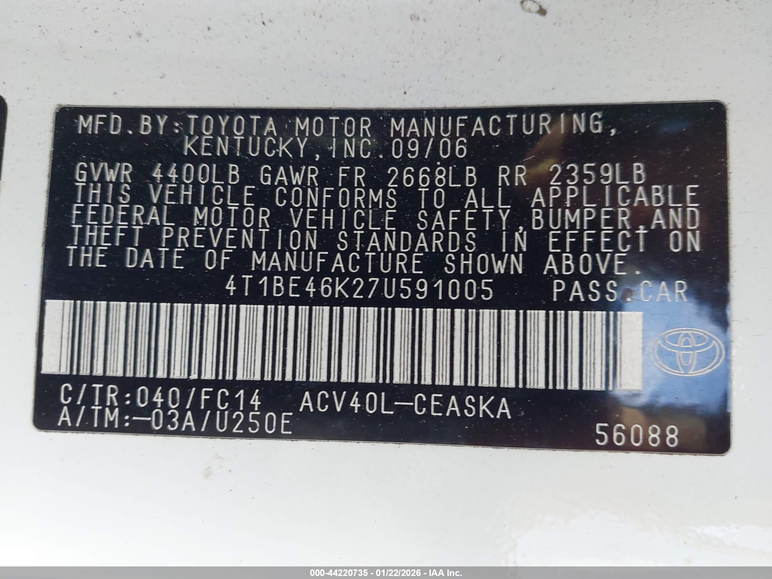TOYOTA CAMRY image 9