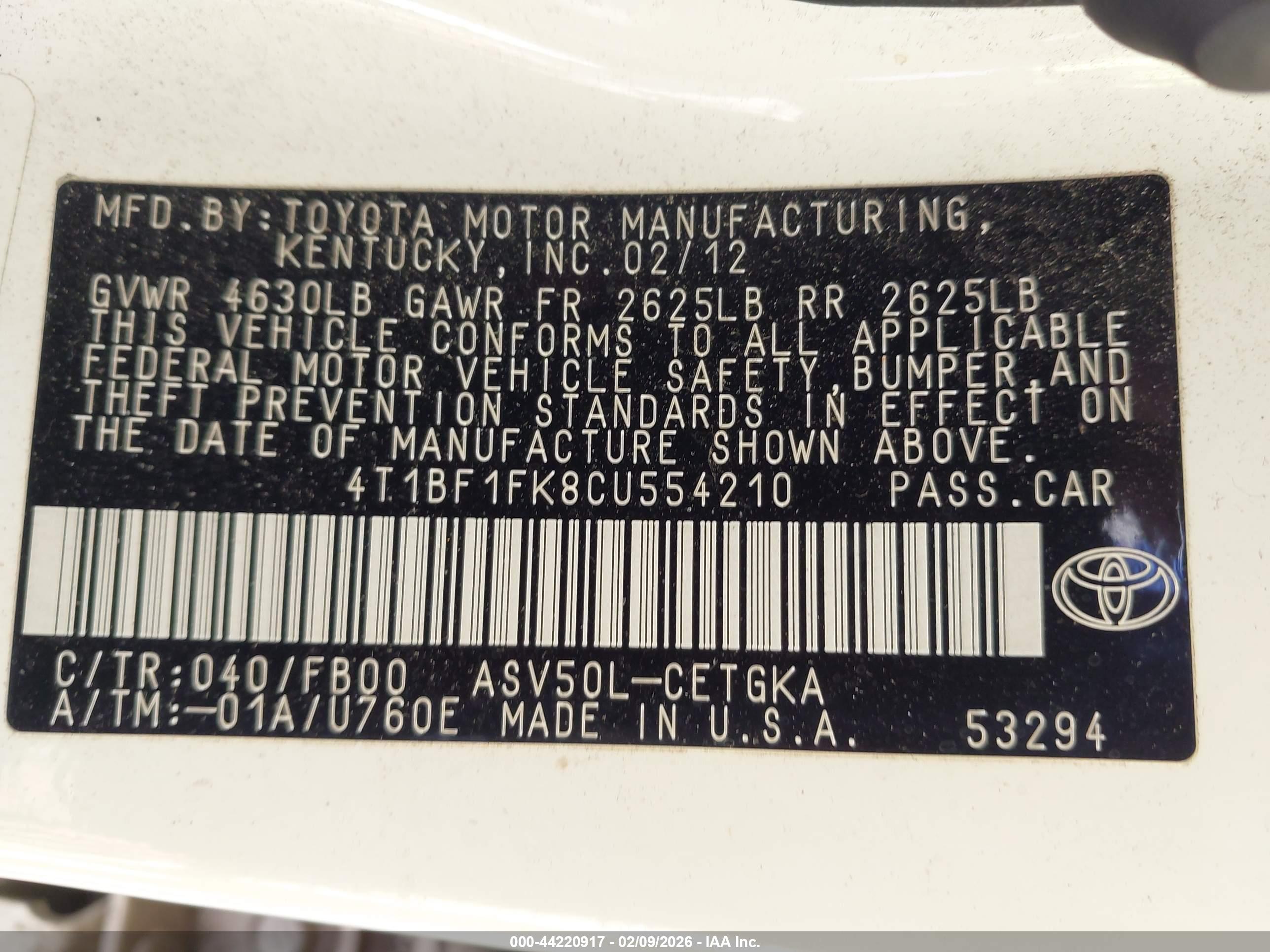TOYOTA CAMRY image 9
