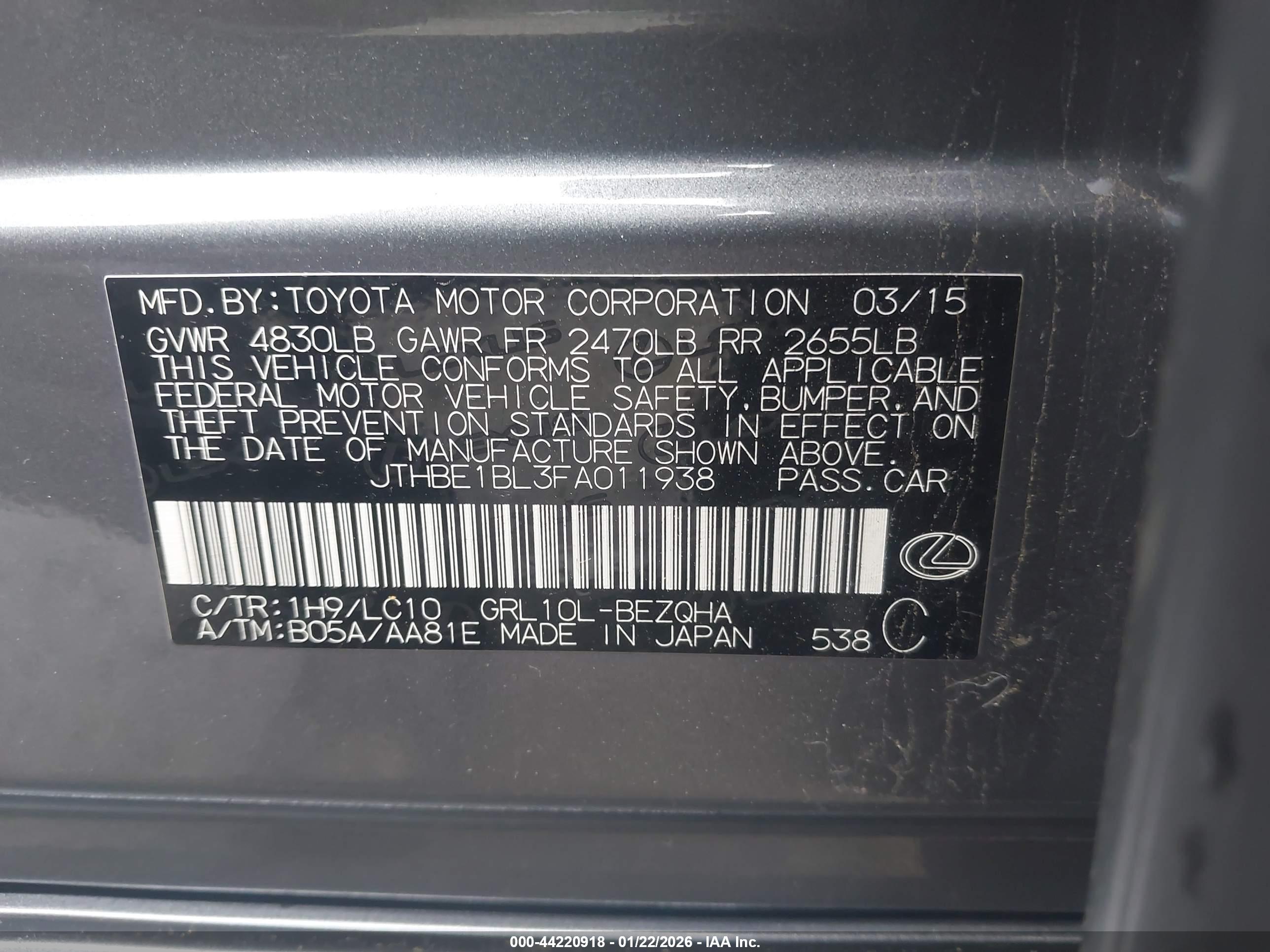 LEXUS GS image 9