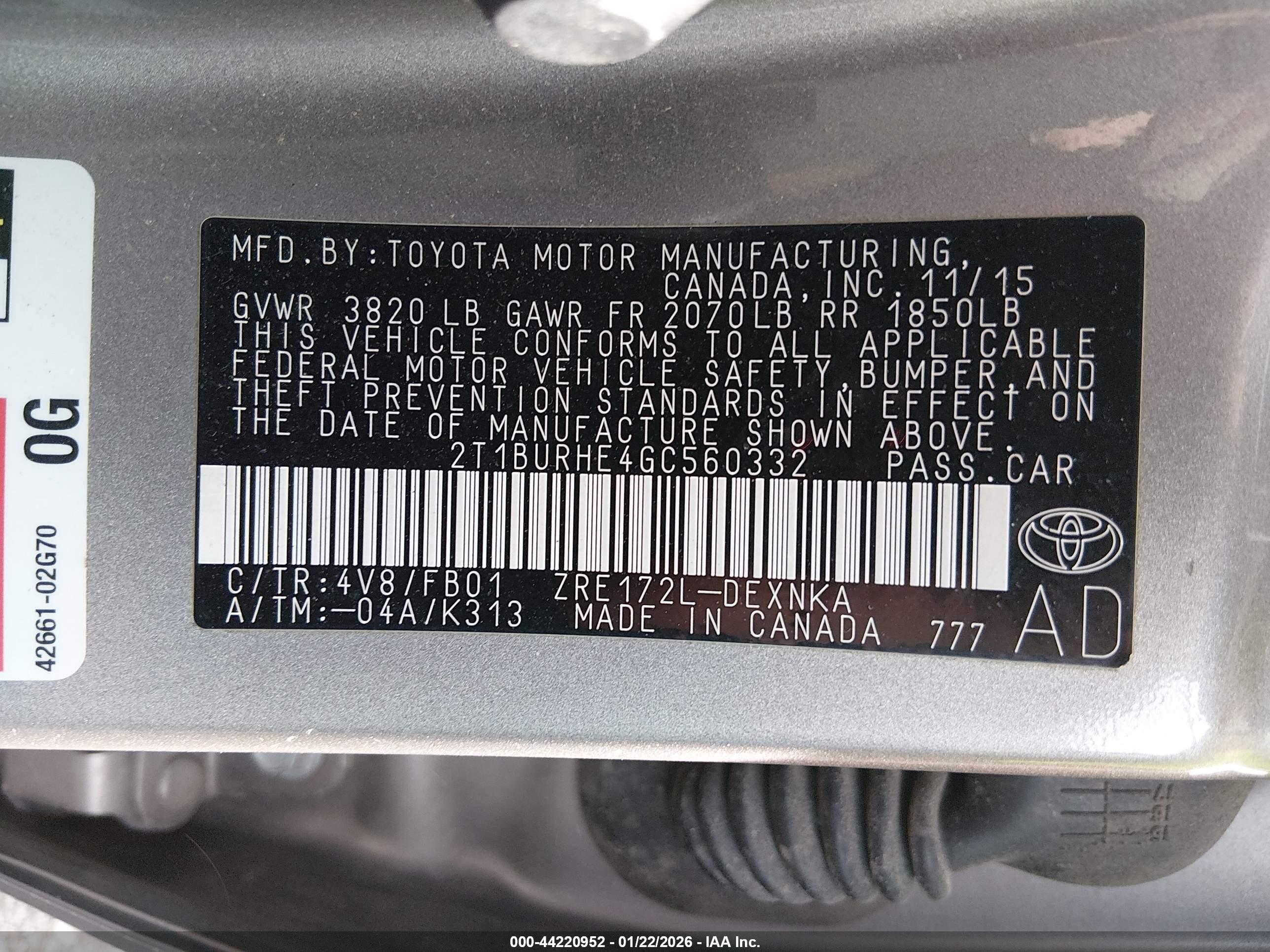 TOYOTA COROLLA image 9