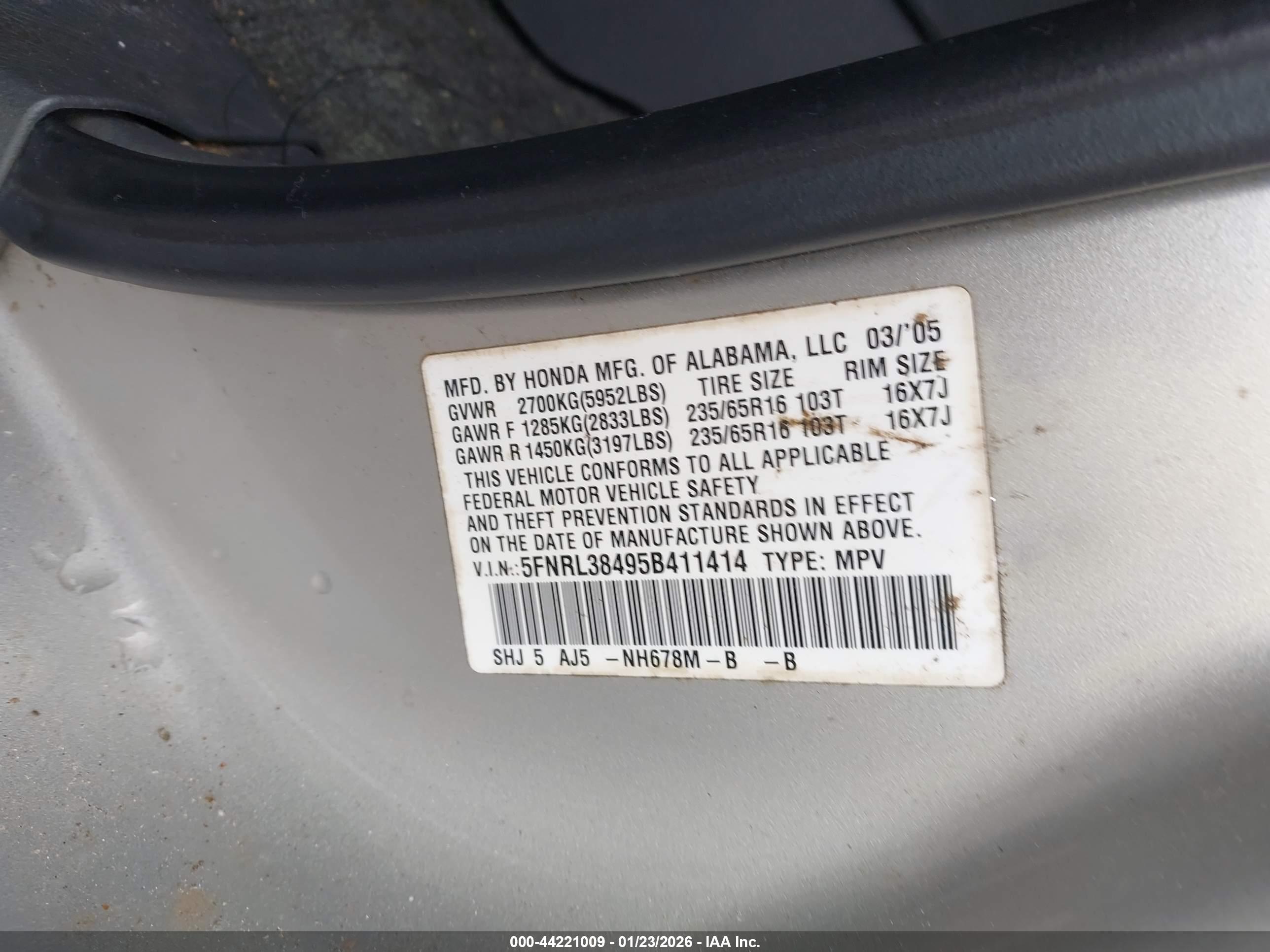 HONDA ODYSSEY image 9