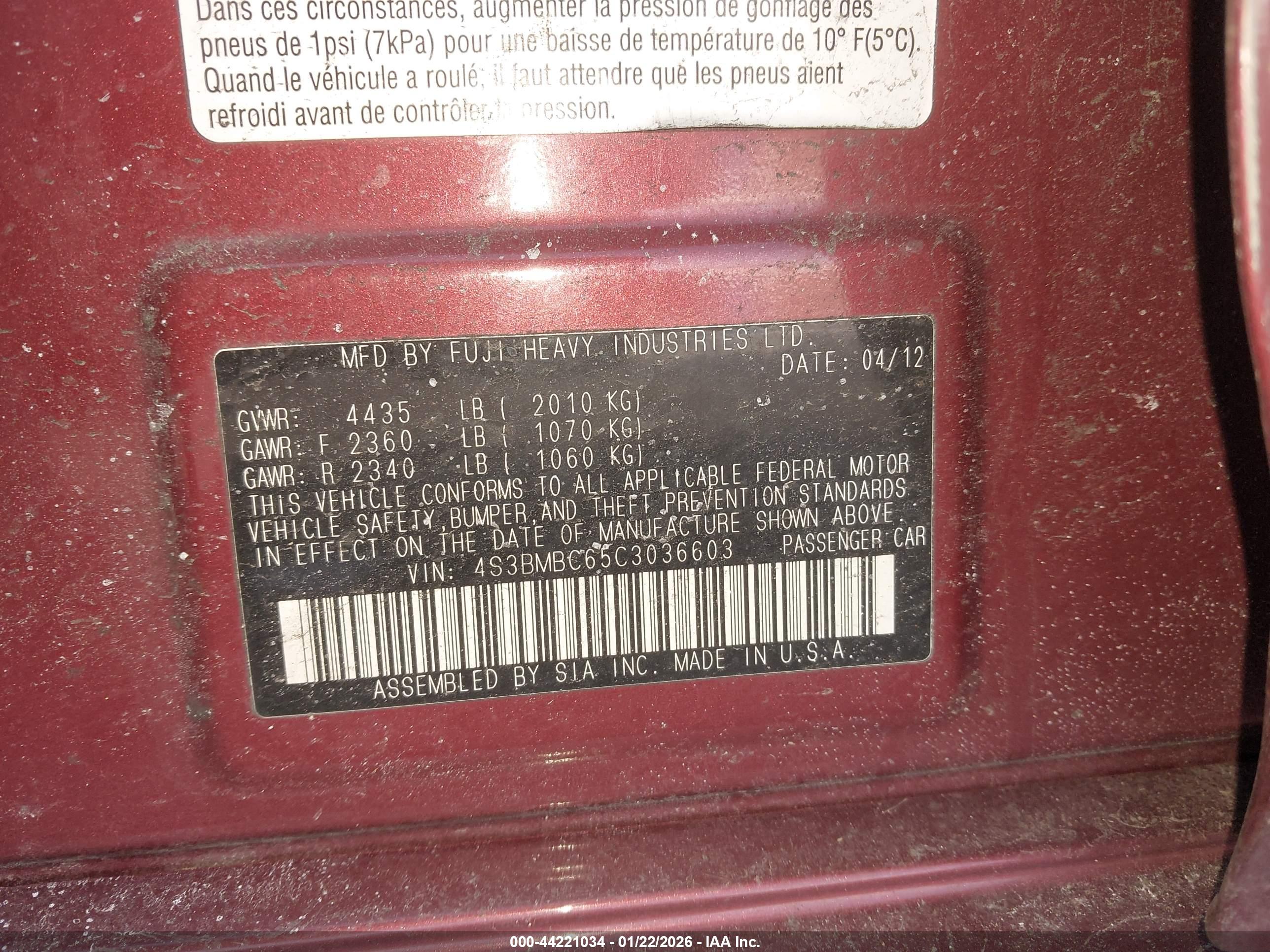 SUBARU LEGACY image 9