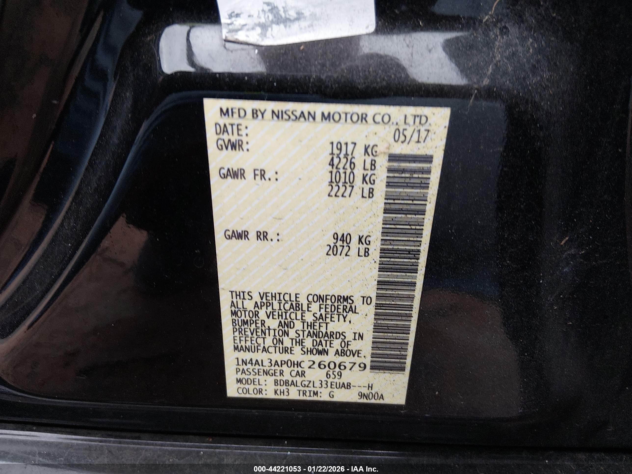 NISSAN ALTIMA image 9