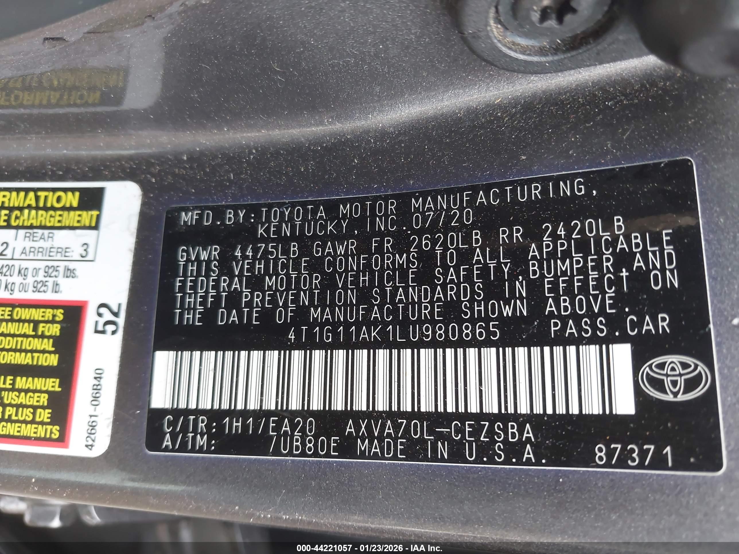 TOYOTA CAMRY image 9