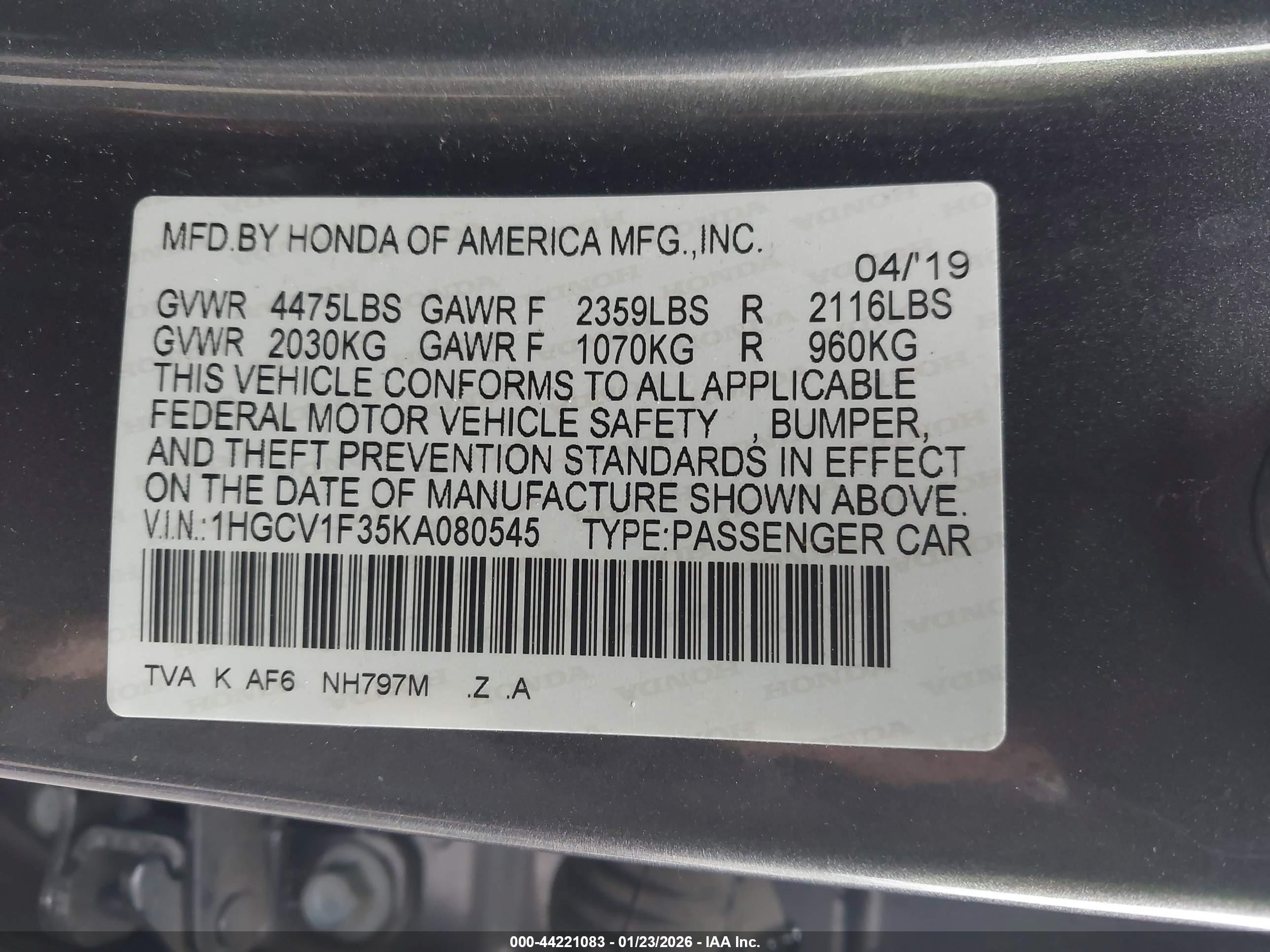 HONDA ACCORD image 9