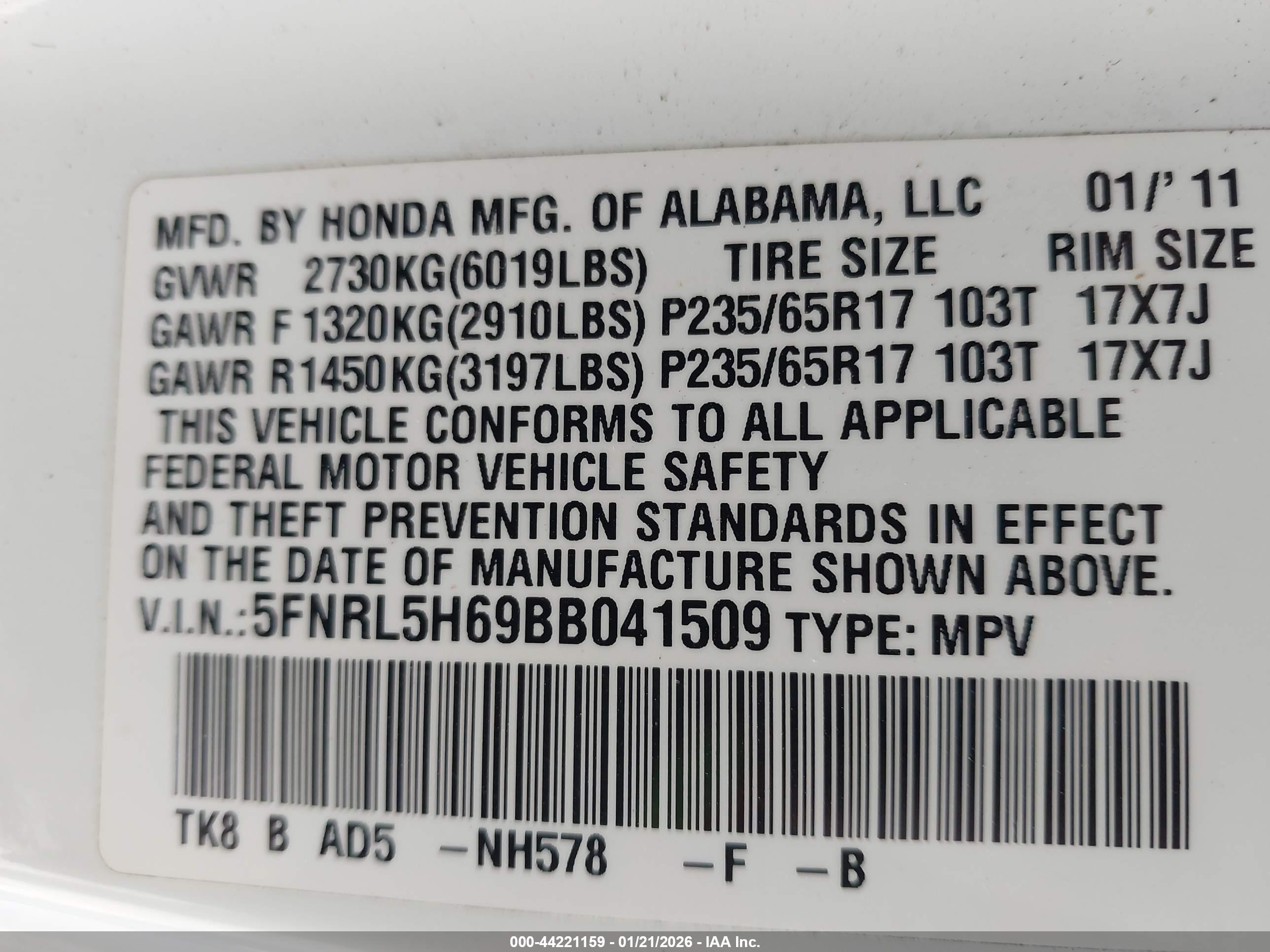 HONDA ODYSSEY image 9