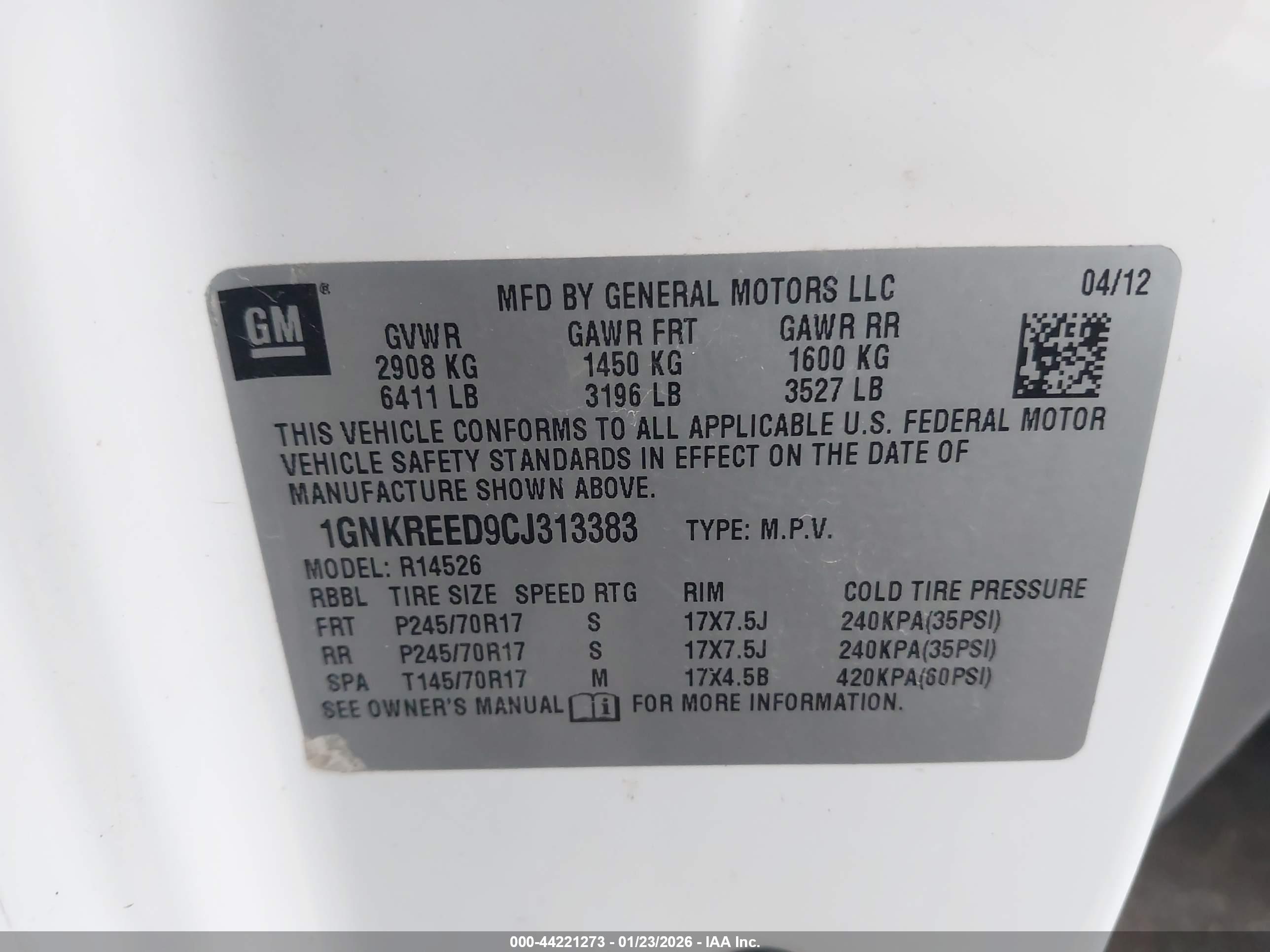 CHEVROLET TRAVERSE image 9