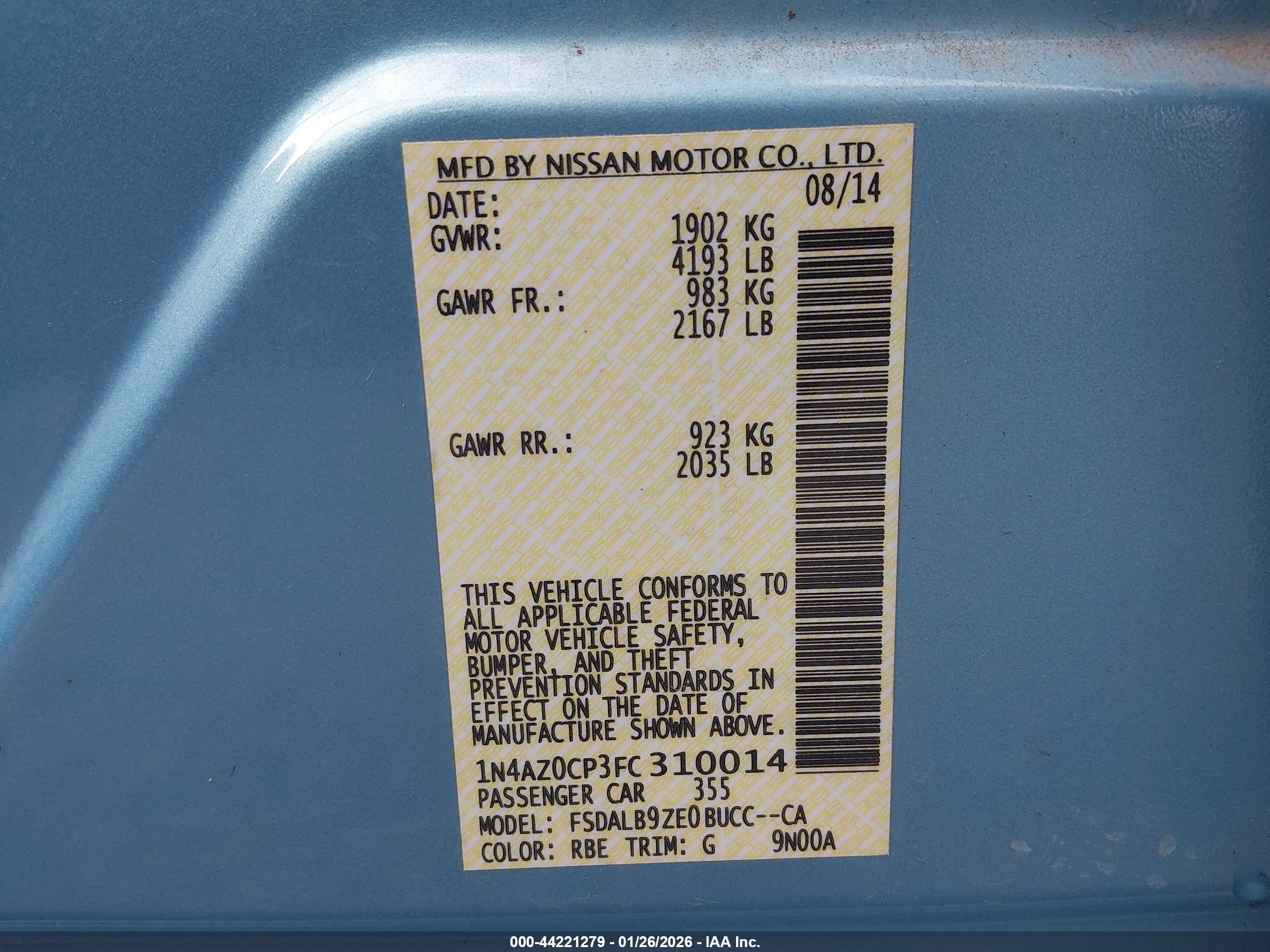 NISSAN LEAF image 9