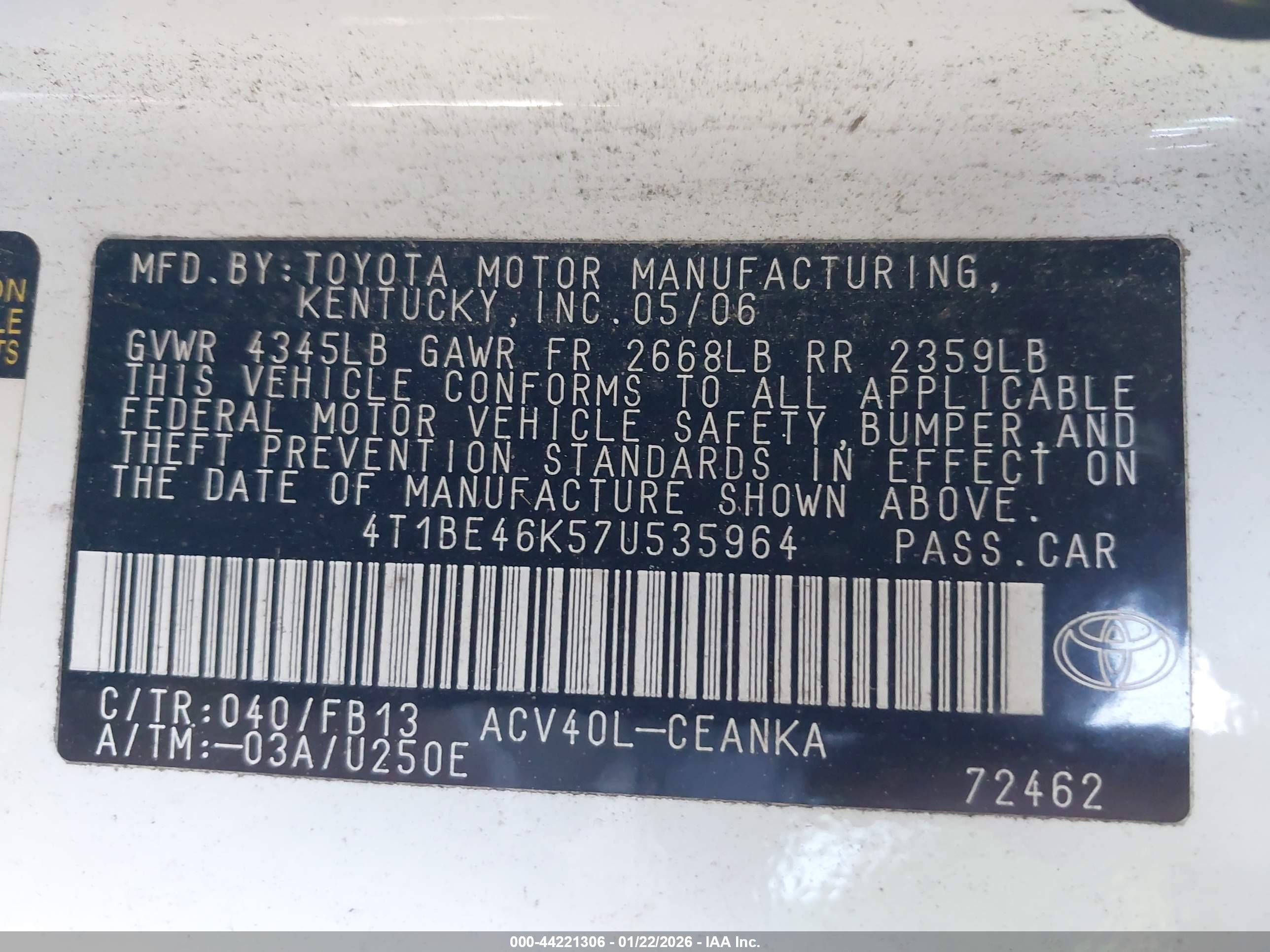 TOYOTA CAMRY image 9