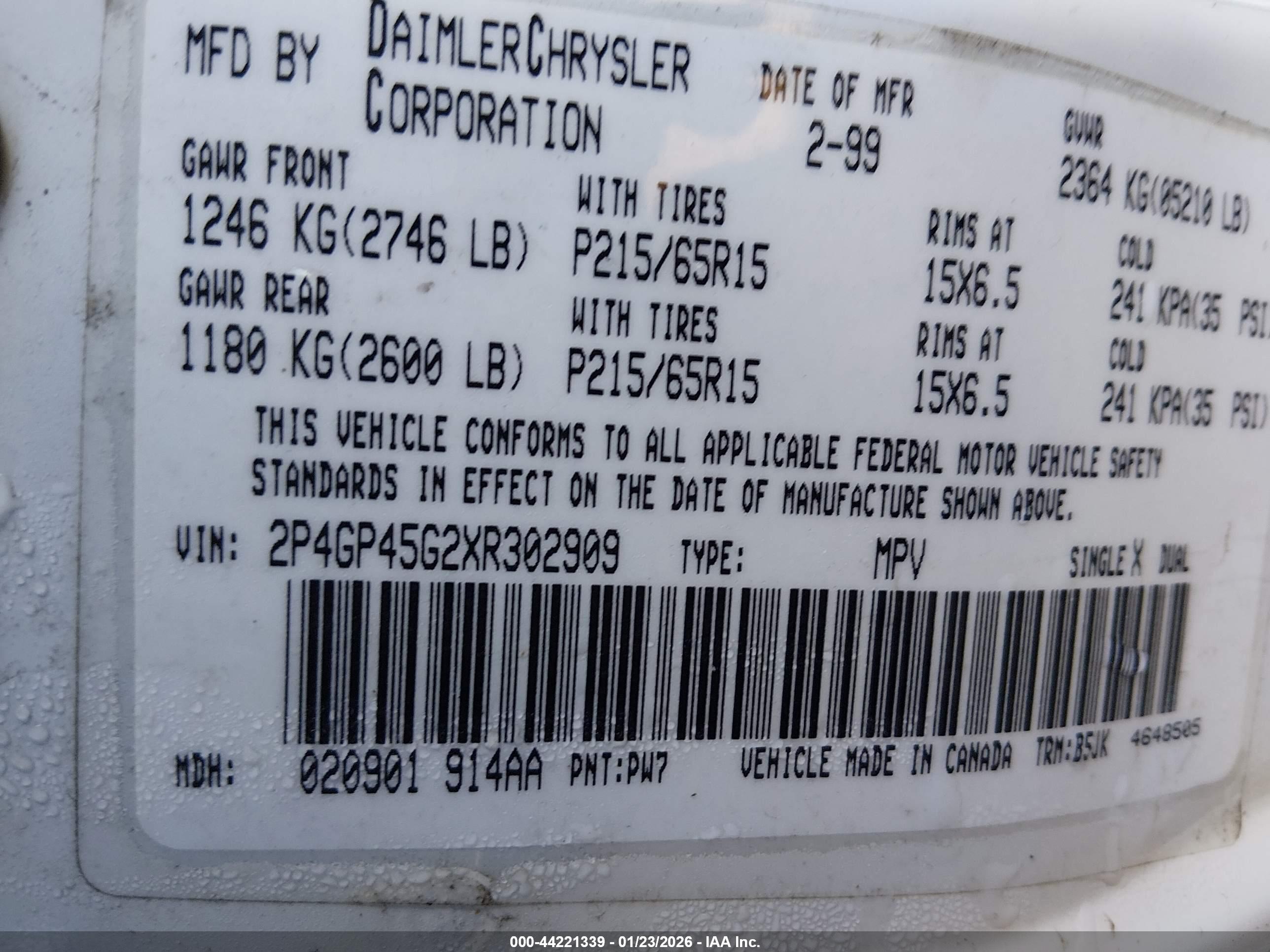PLYMOUTH VOYAGER image 9