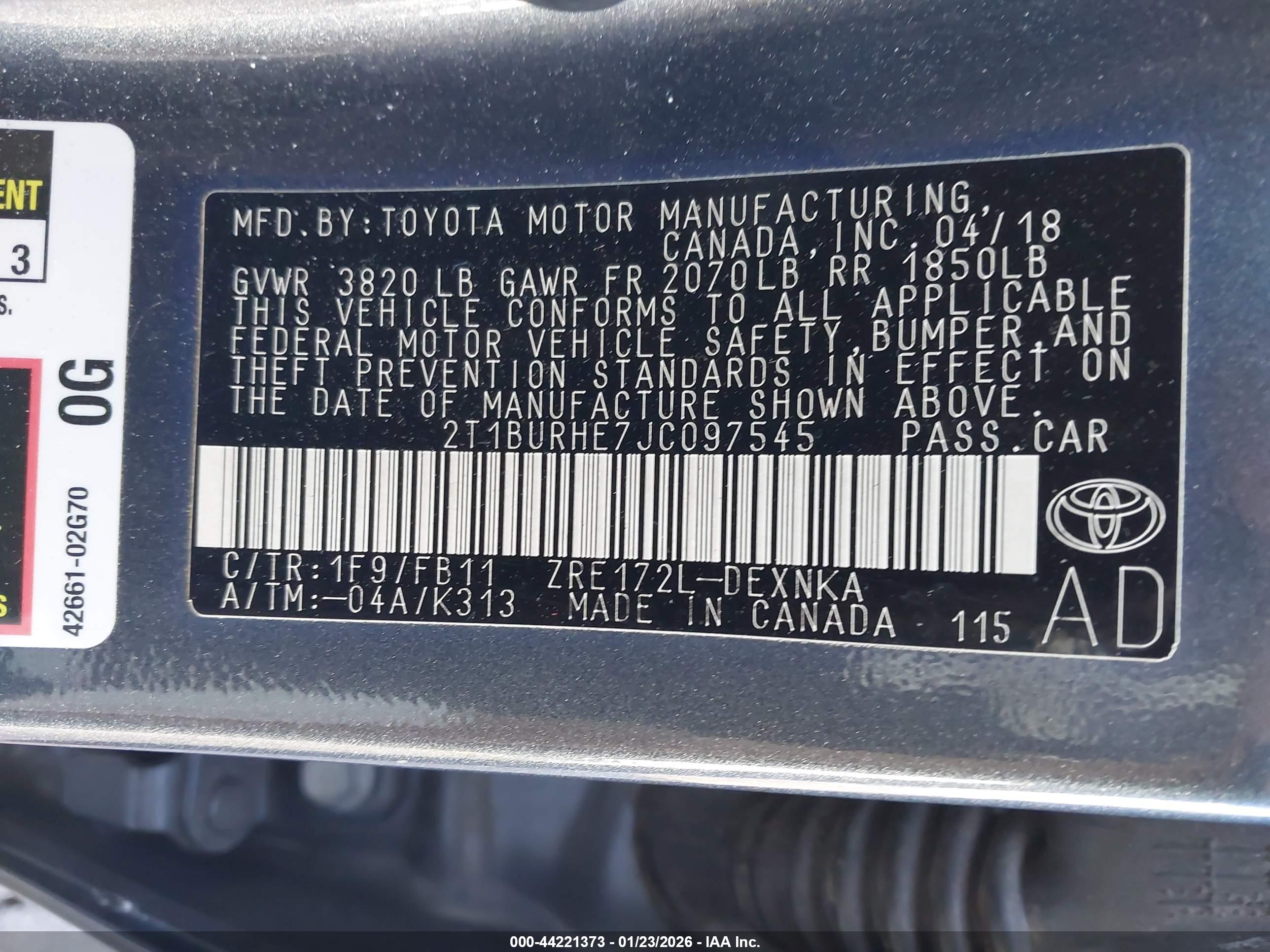 TOYOTA COROLLA image 9