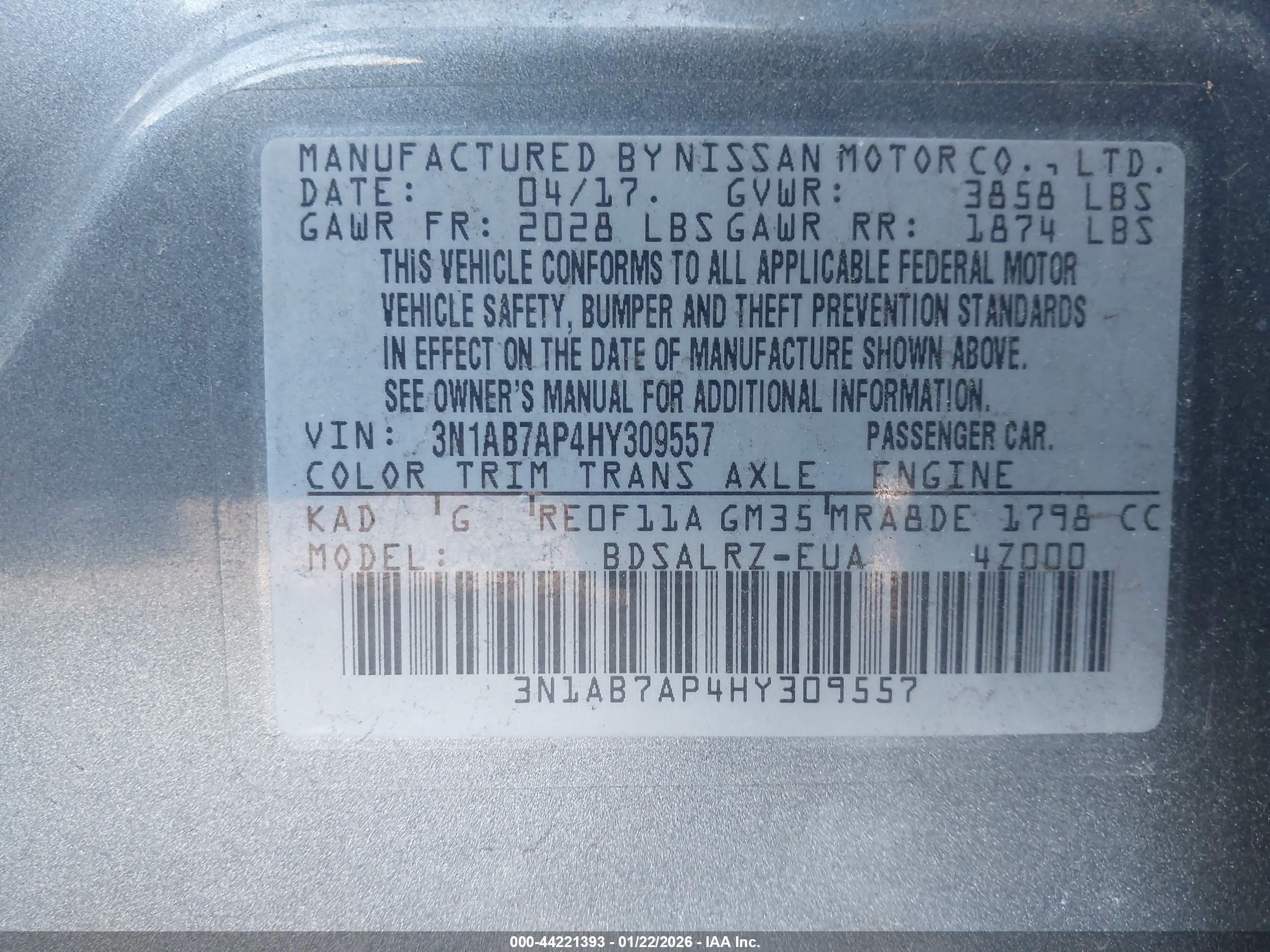 NISSAN SENTRA image 9