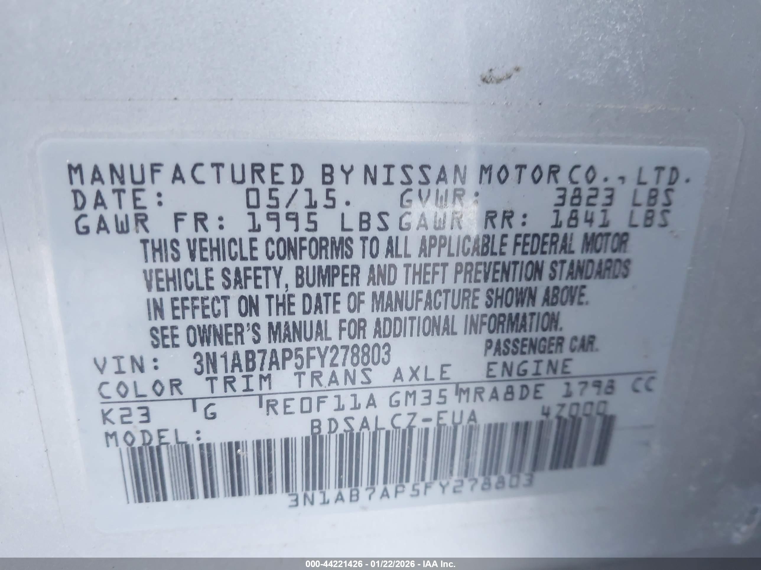 NISSAN SENTRA image 9