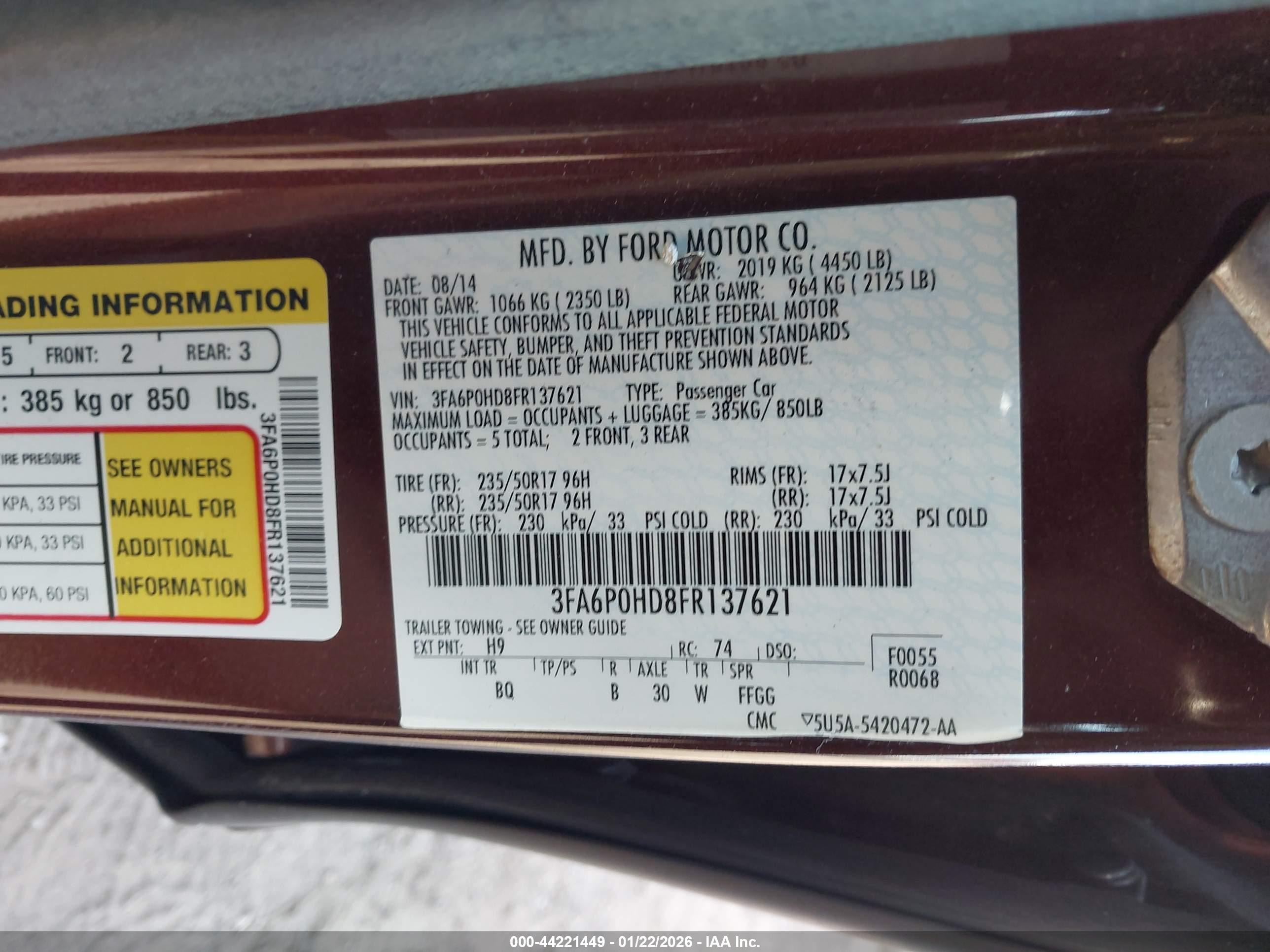 FORD FUSION image 9