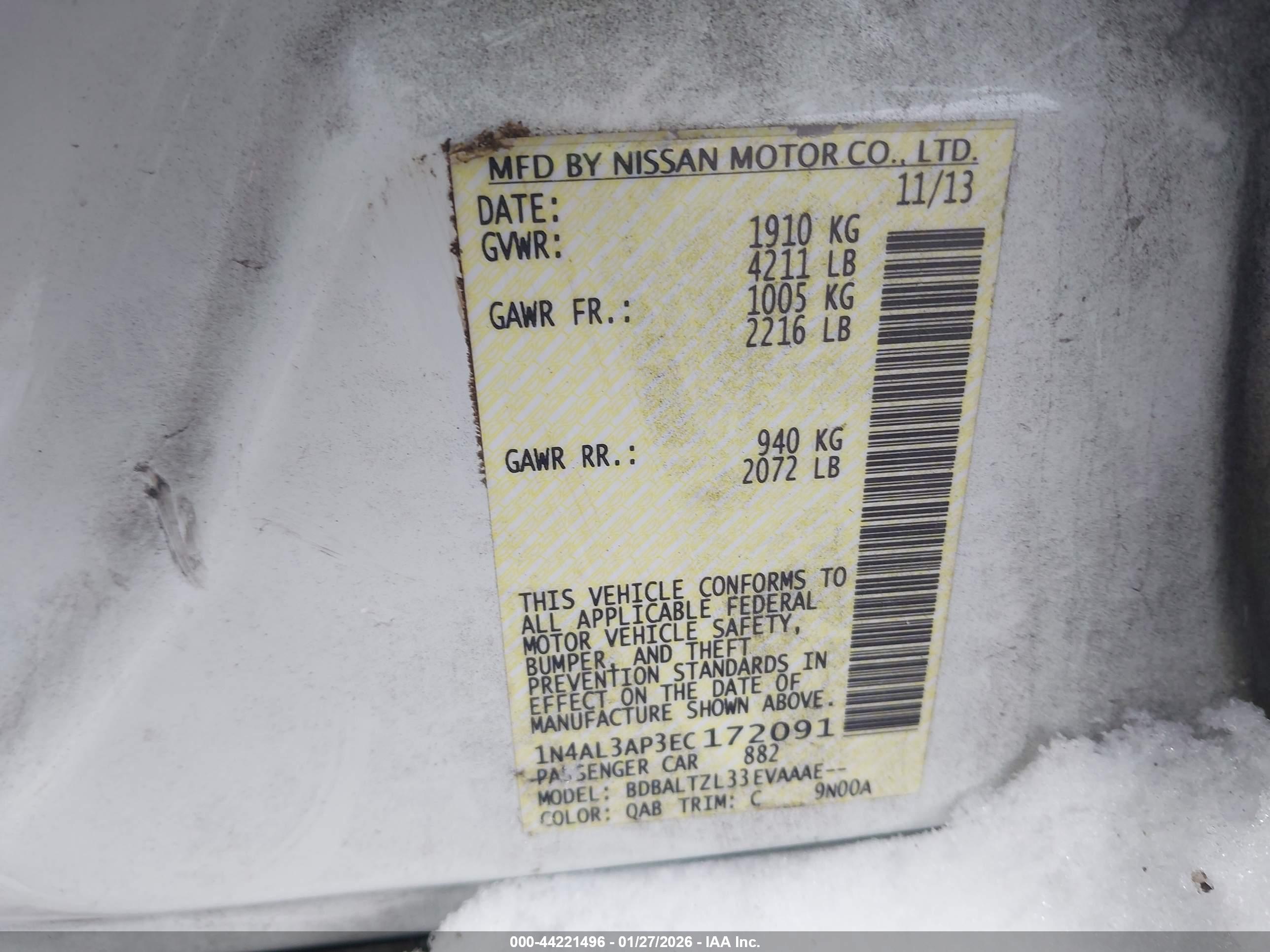 NISSAN ALTIMA image 9