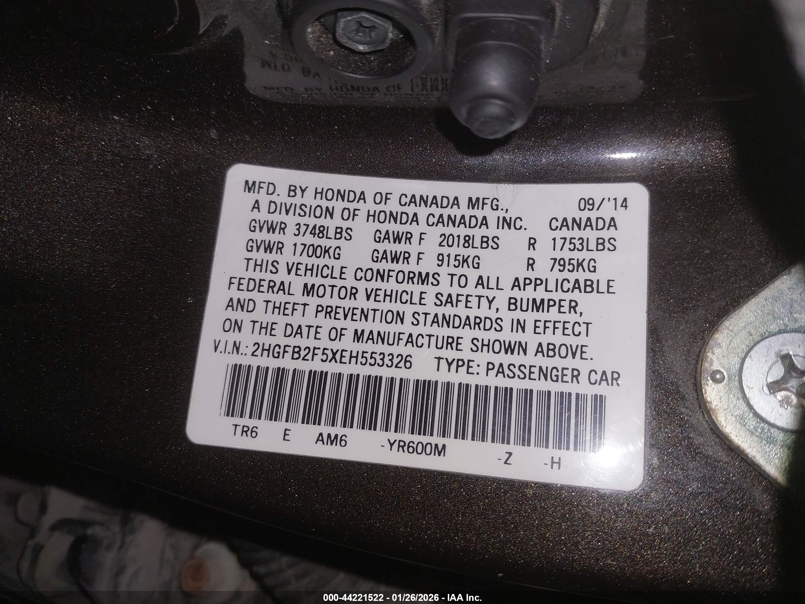 HONDA CIVIC image 9