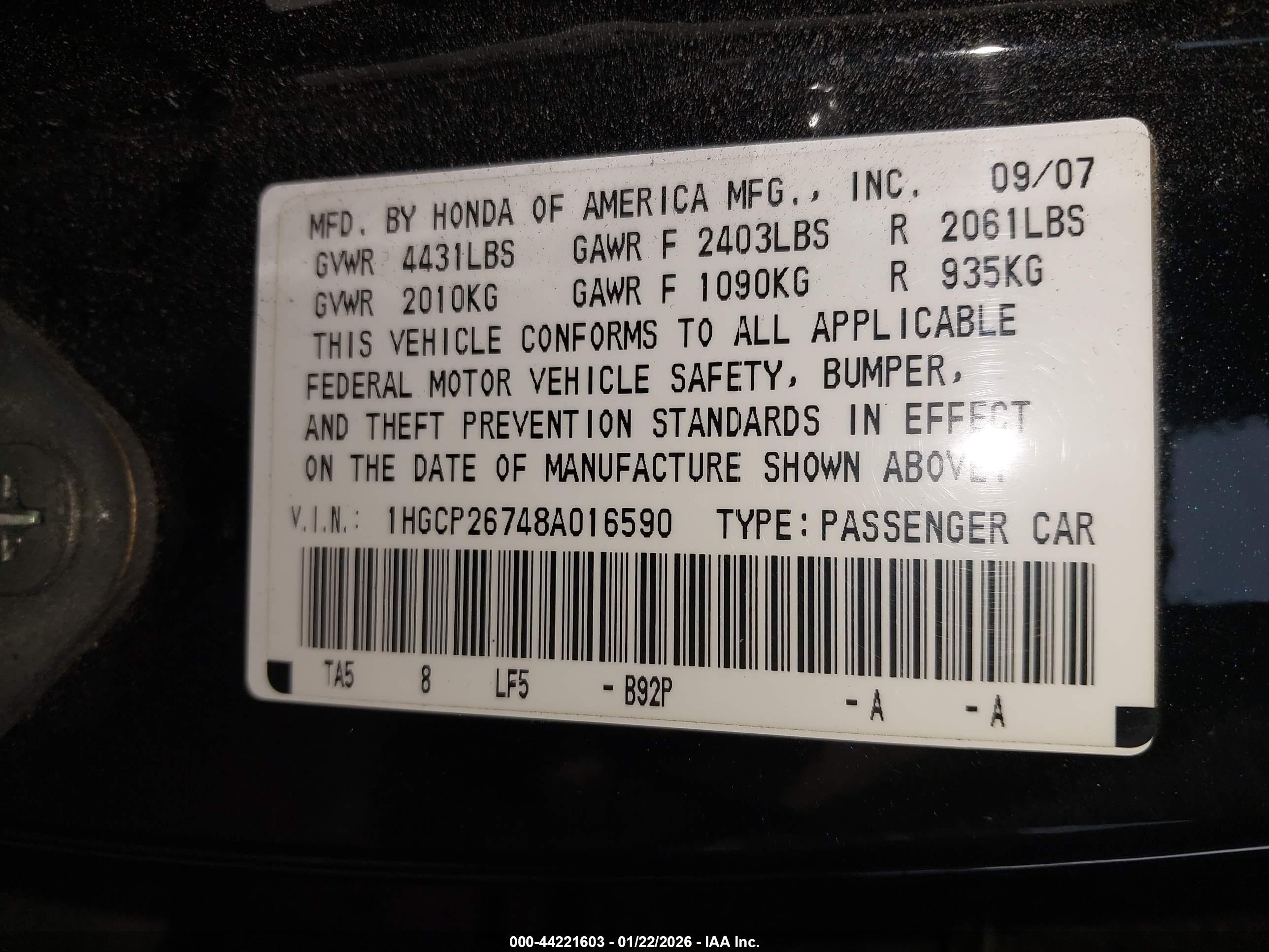 HONDA ACCORD image 9