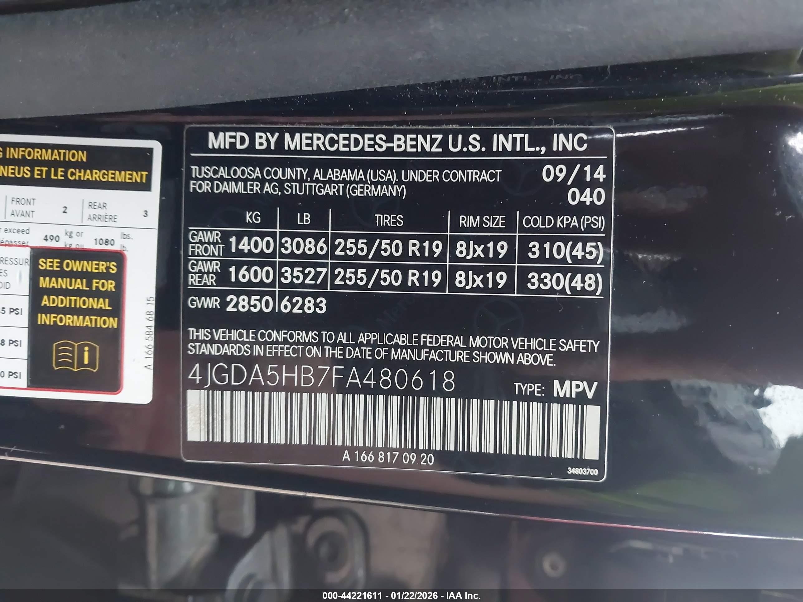 MERCEDES-BENZ ML image 9