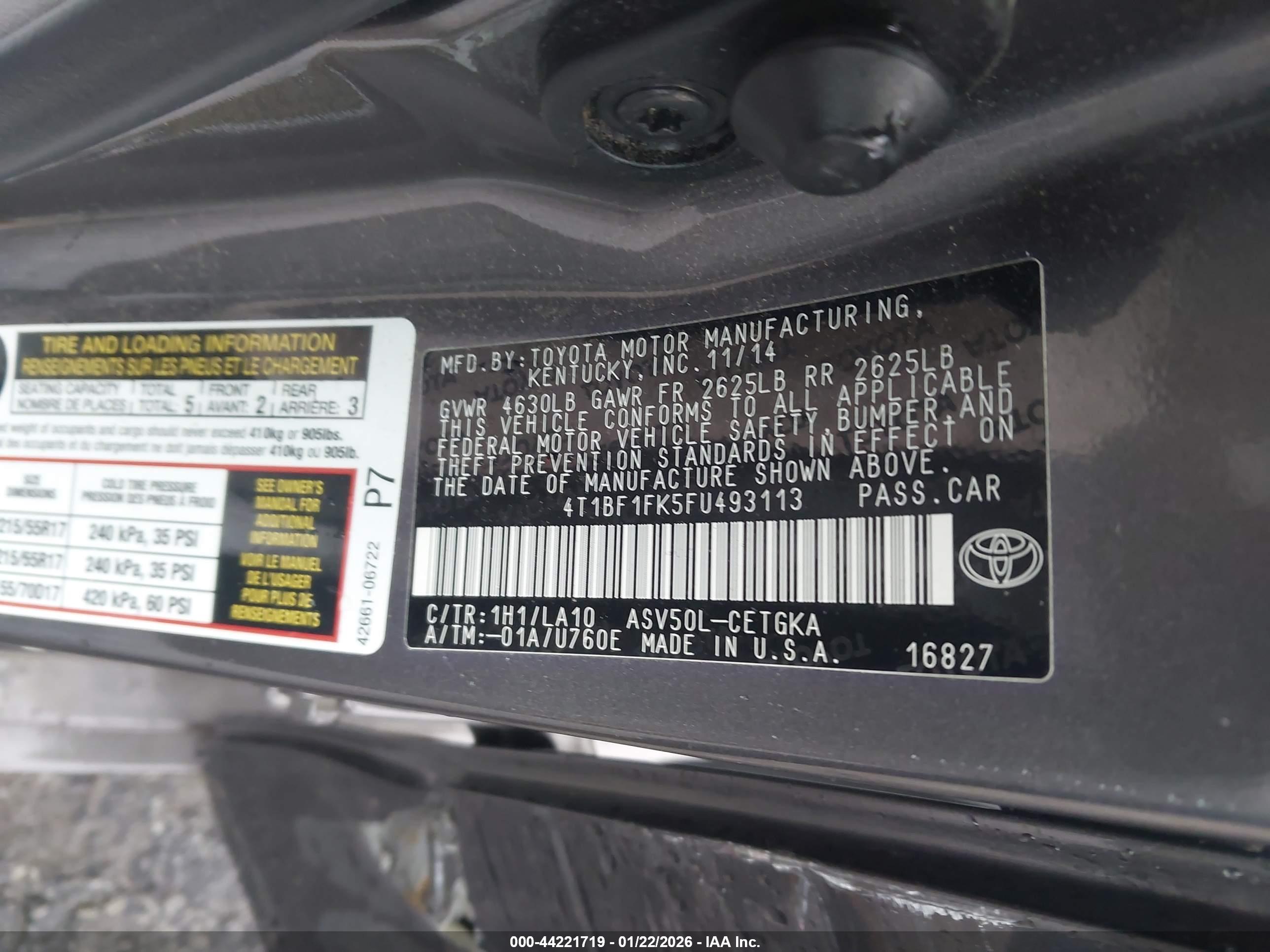 TOYOTA CAMRY image 9