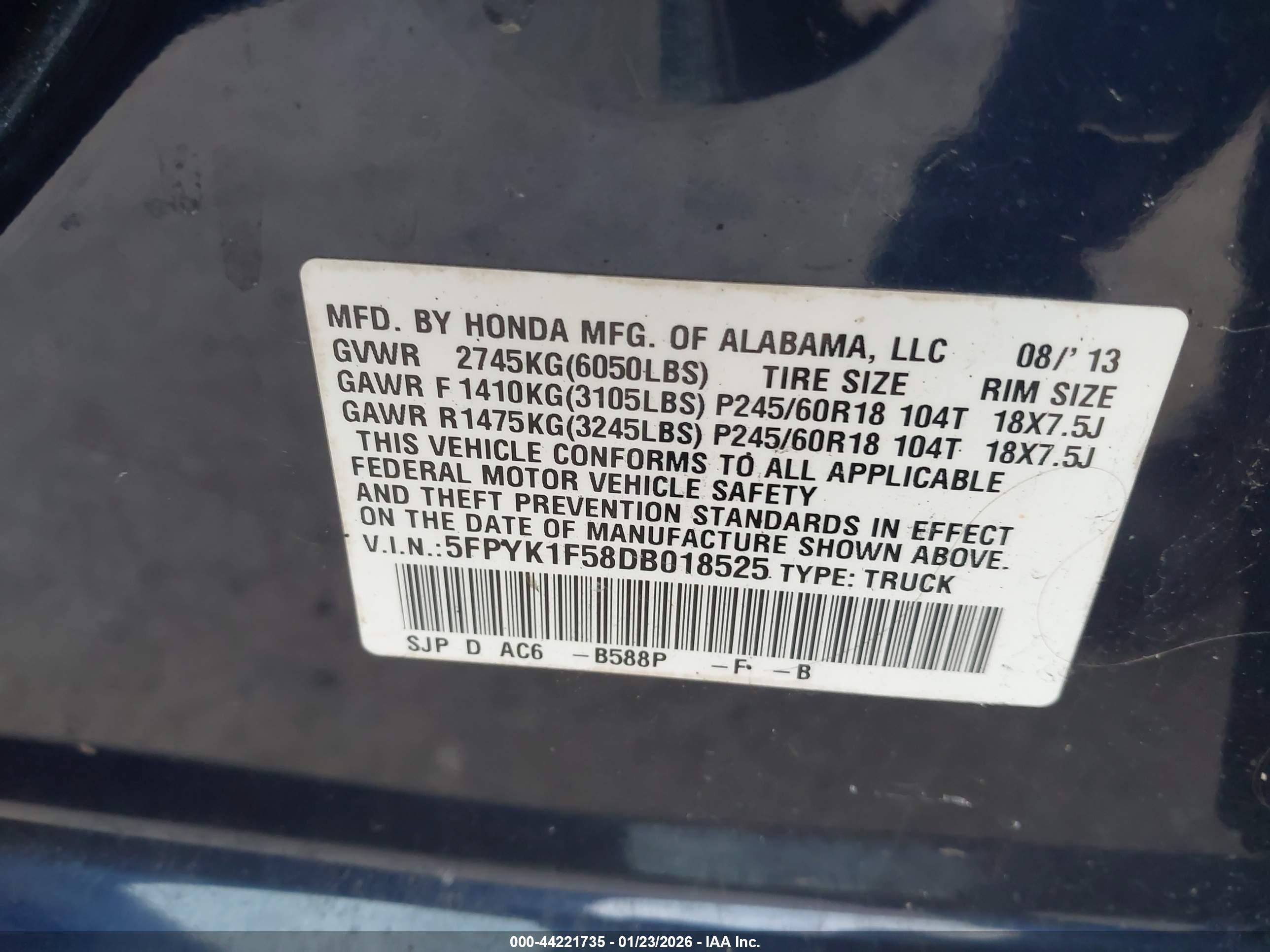 HONDA RIDGELINE image 9
