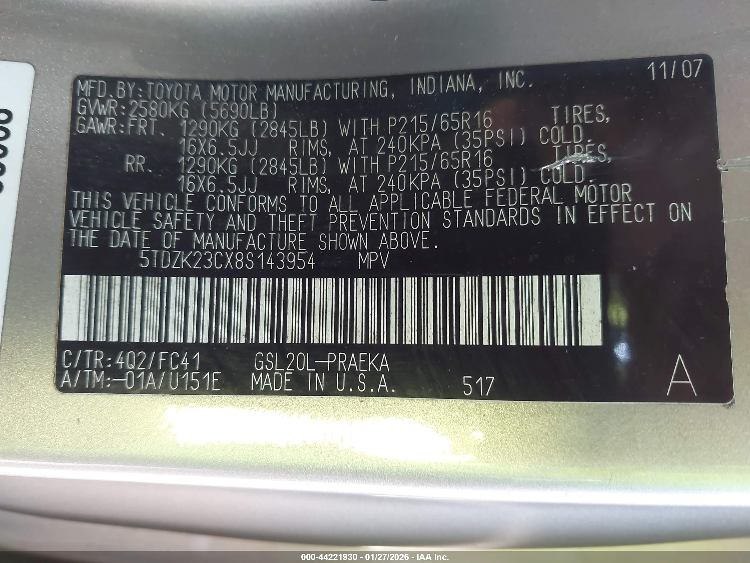 TOYOTA SIENNA image 9