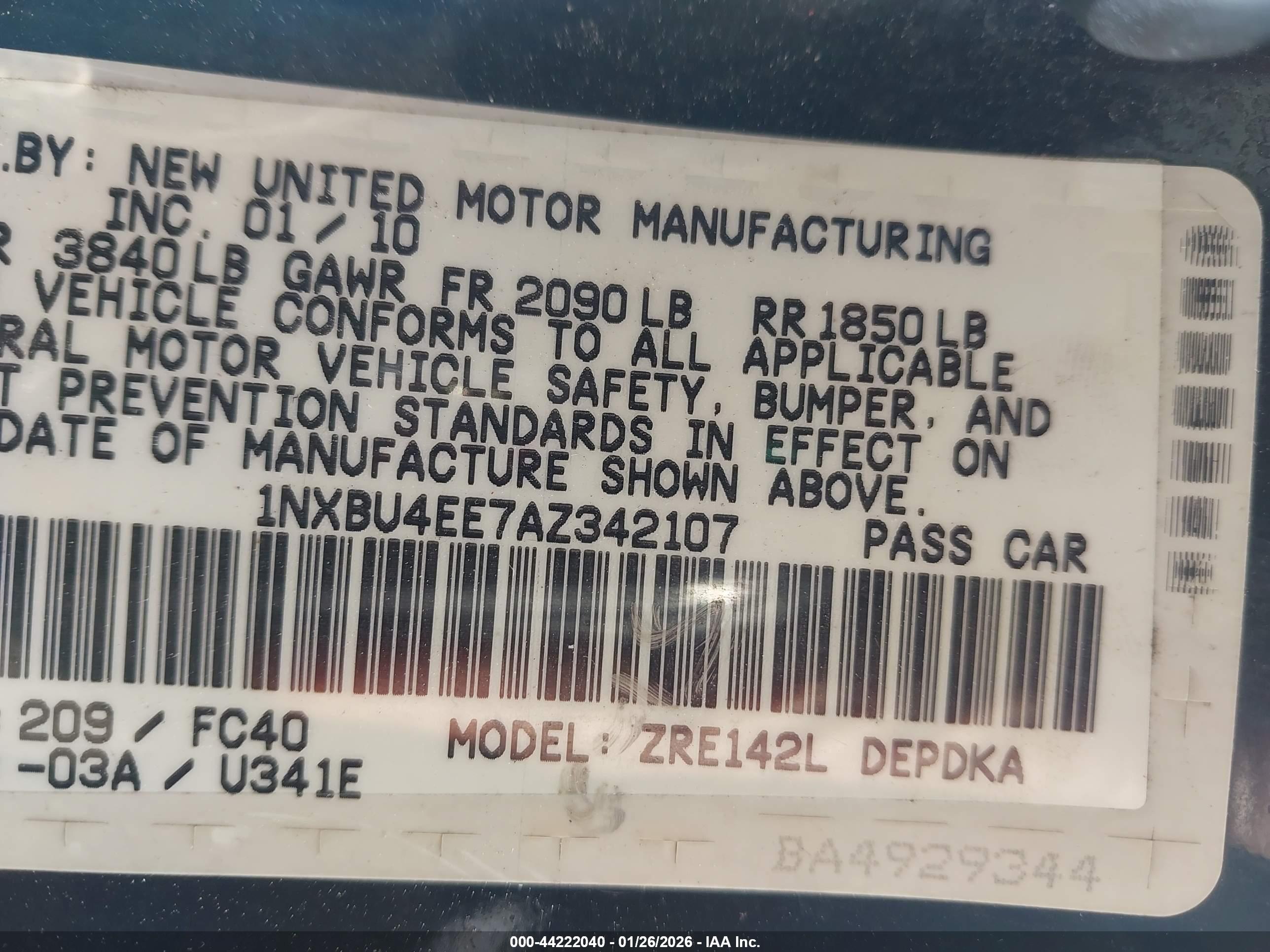 TOYOTA COROLLA image 9