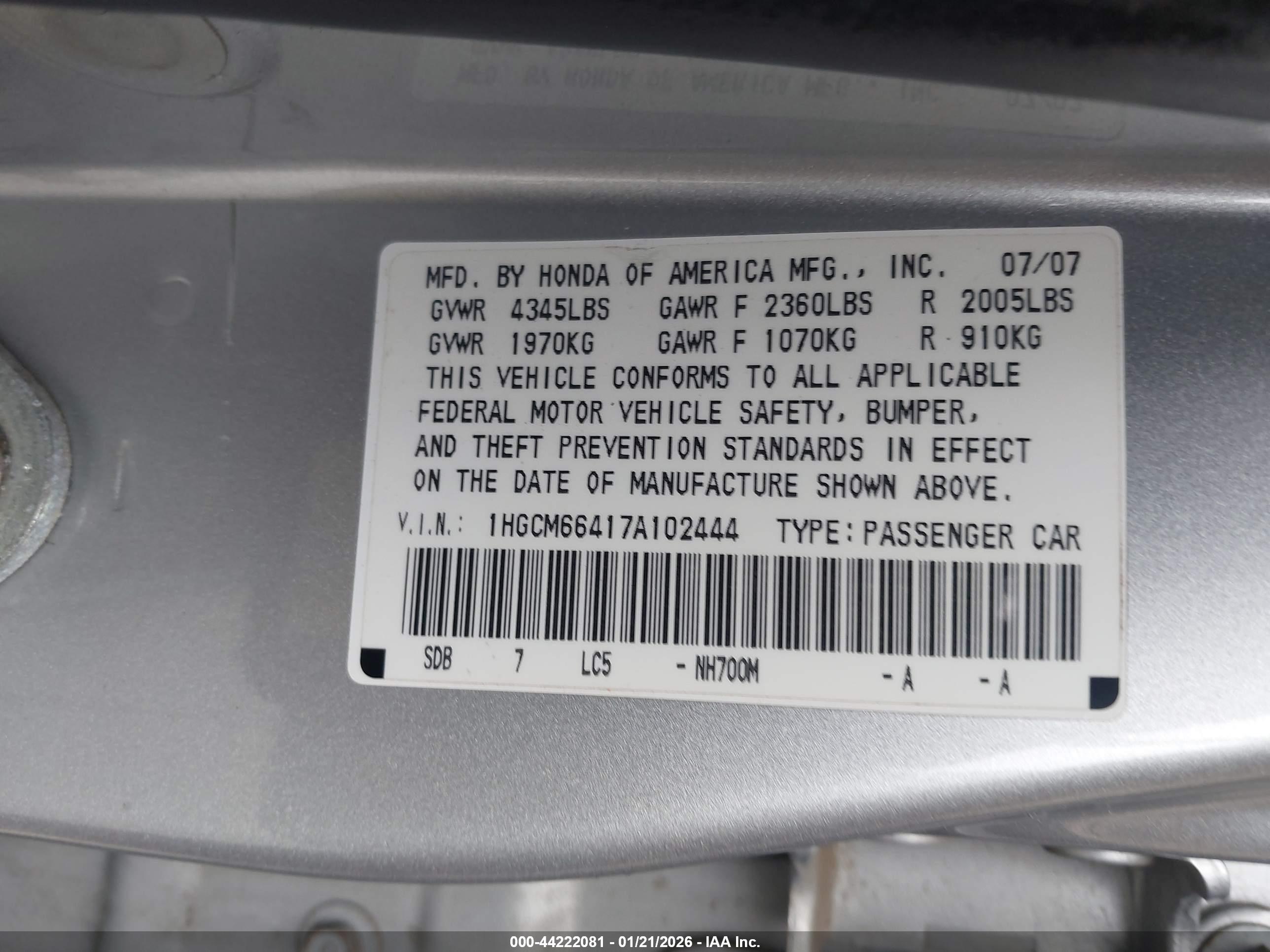 HONDA ACCORD image 9