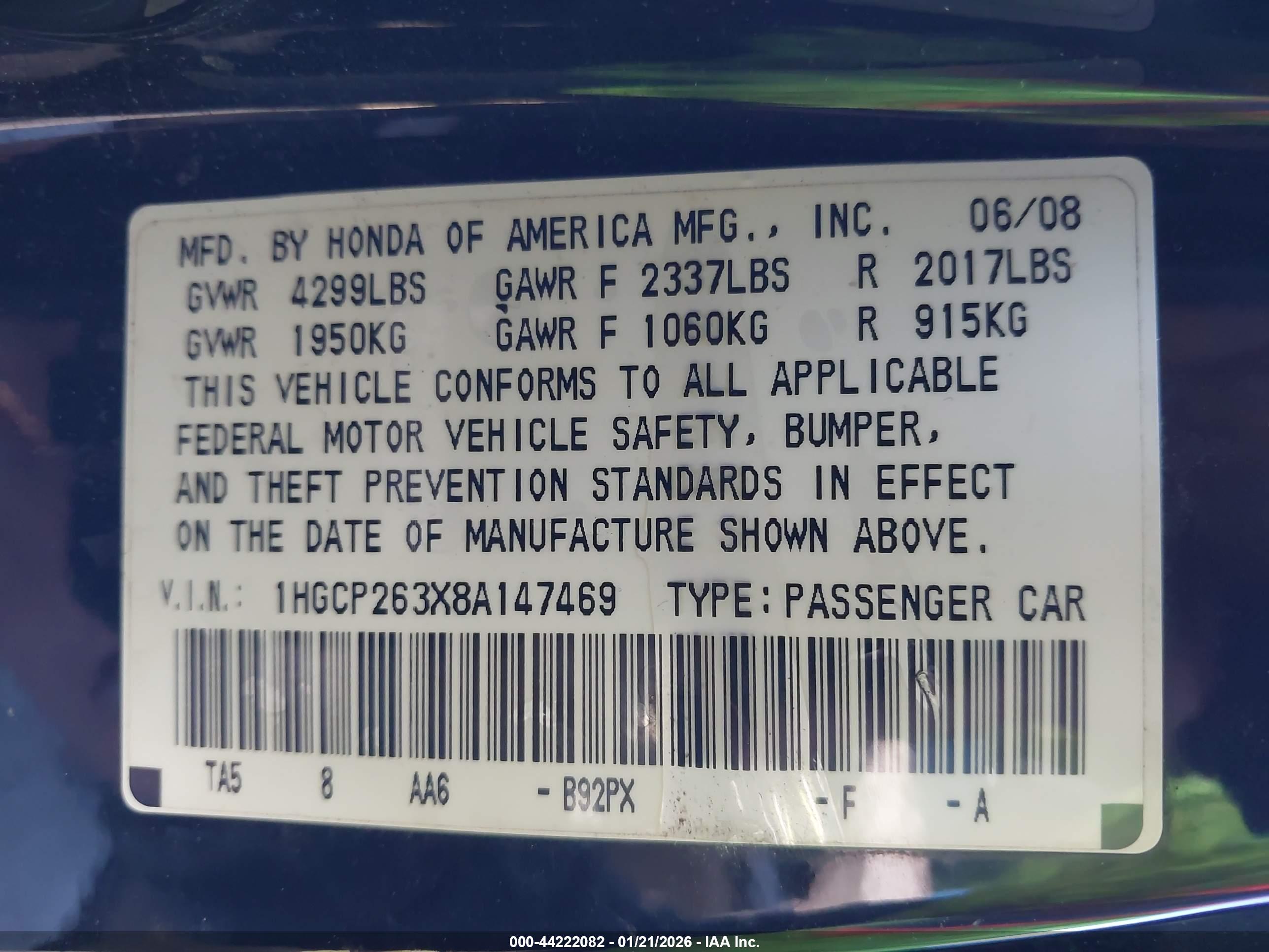 HONDA ACCORD image 9
