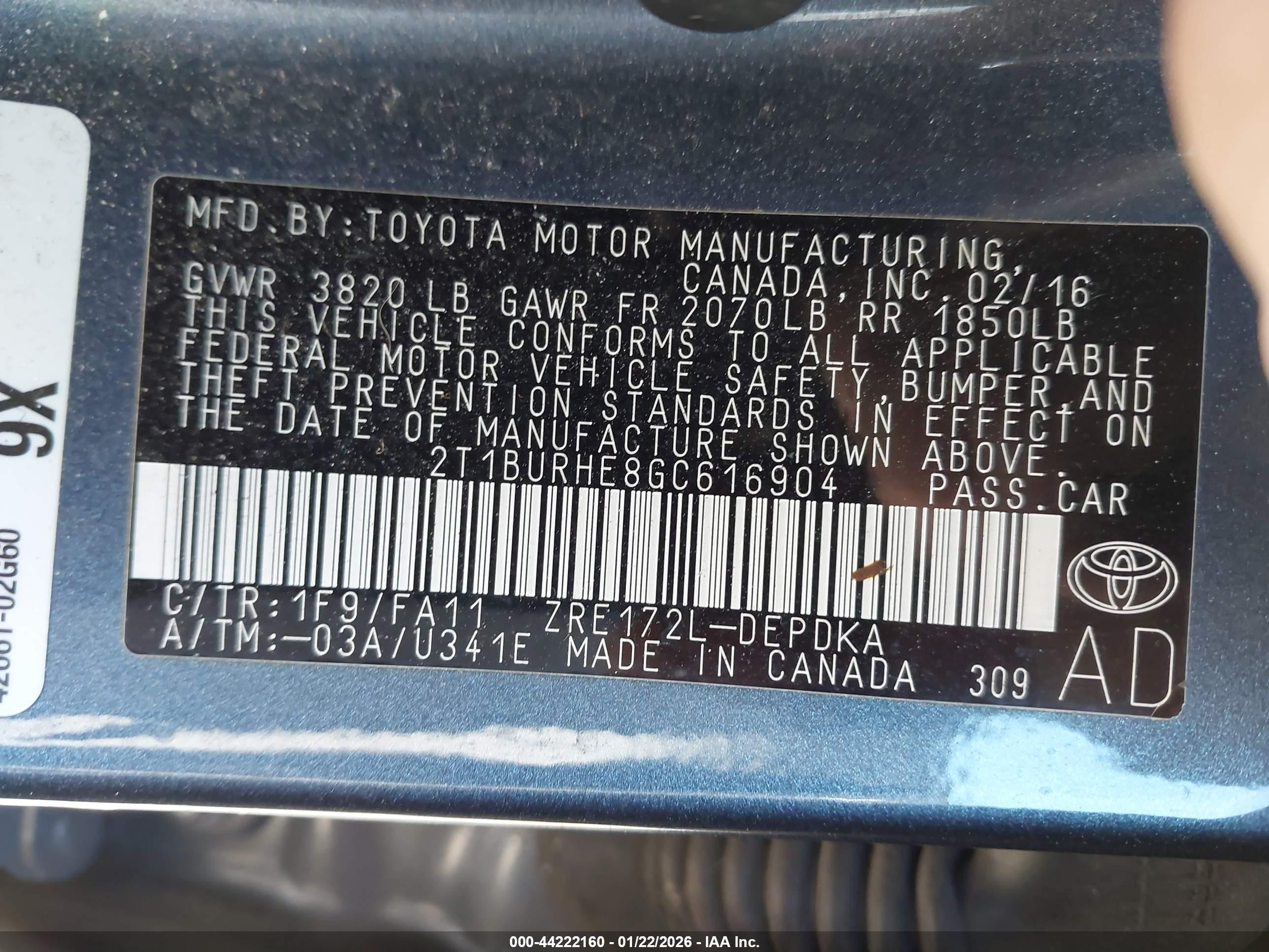 TOYOTA COROLLA image 9