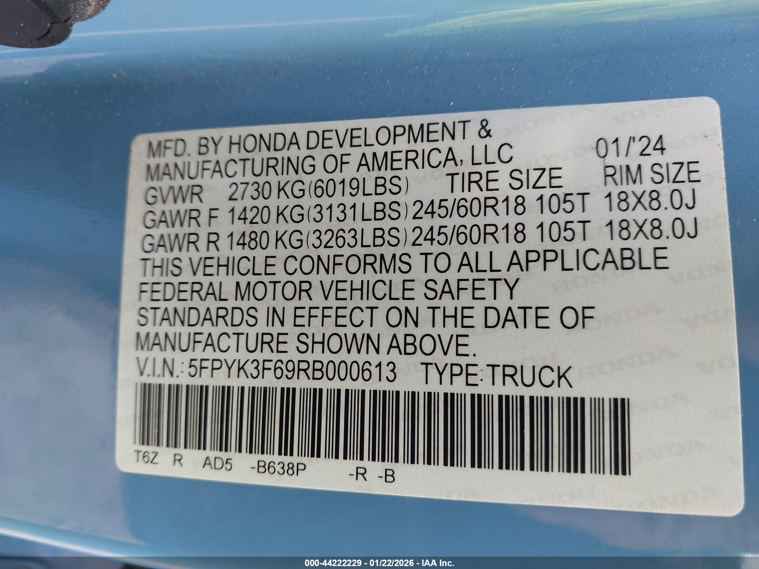 HONDA RIDGELINE image 9