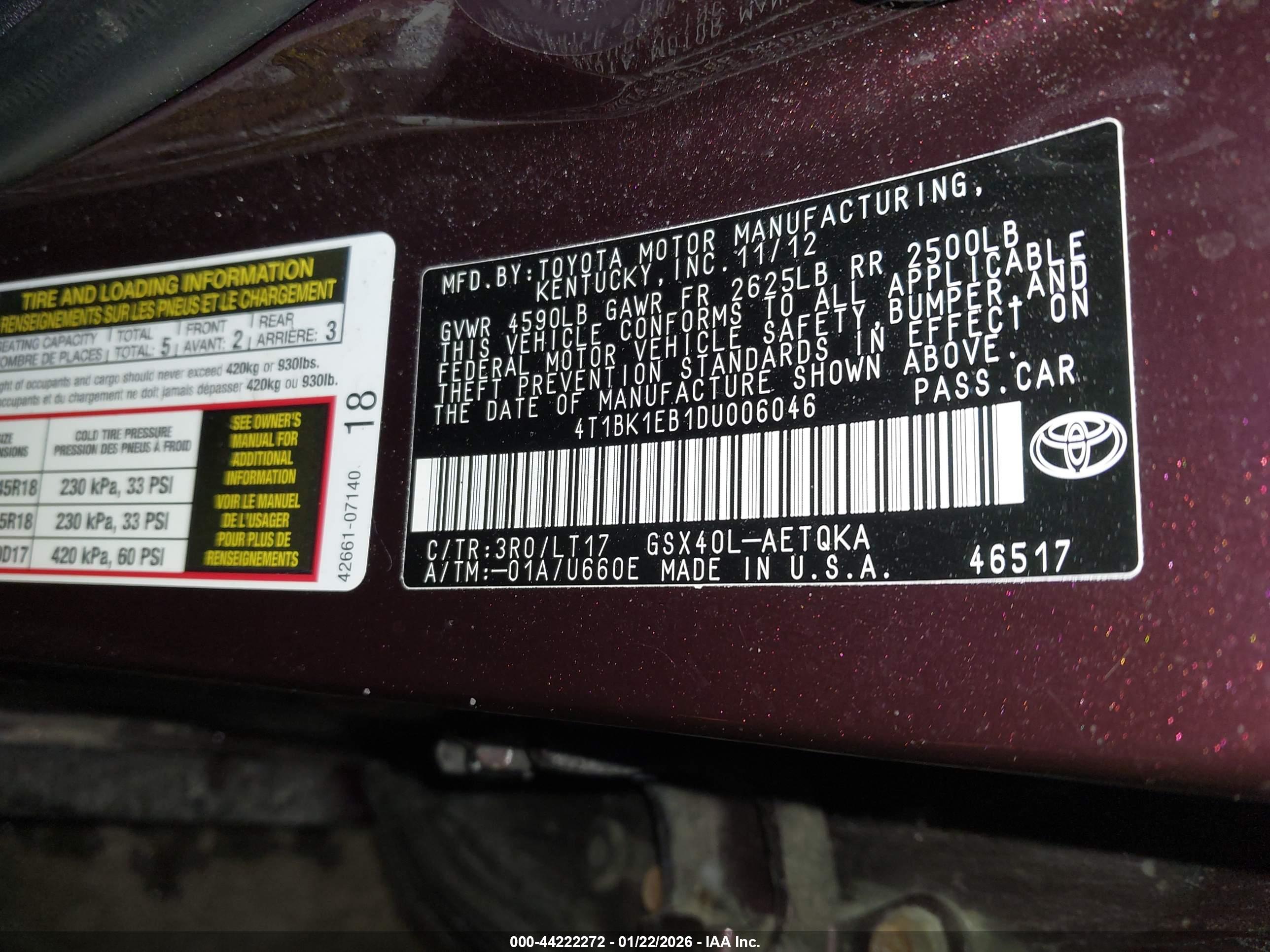 TOYOTA AVALON image 9