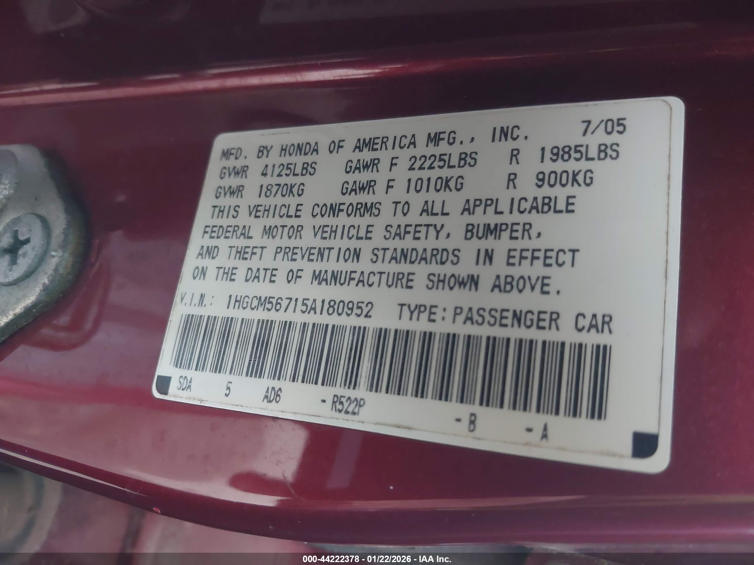 HONDA ACCORD image 9
