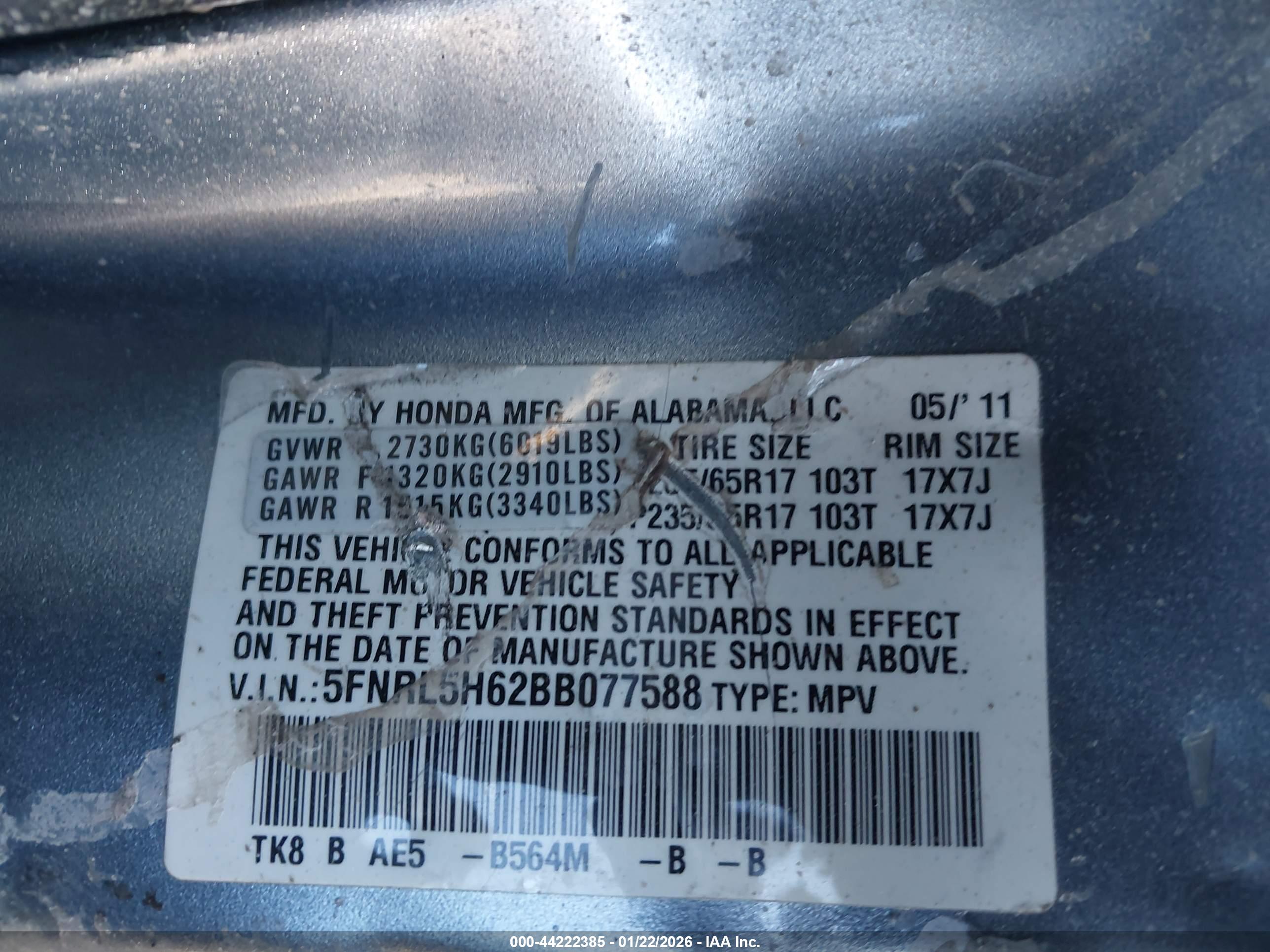 HONDA ODYSSEY image 9
