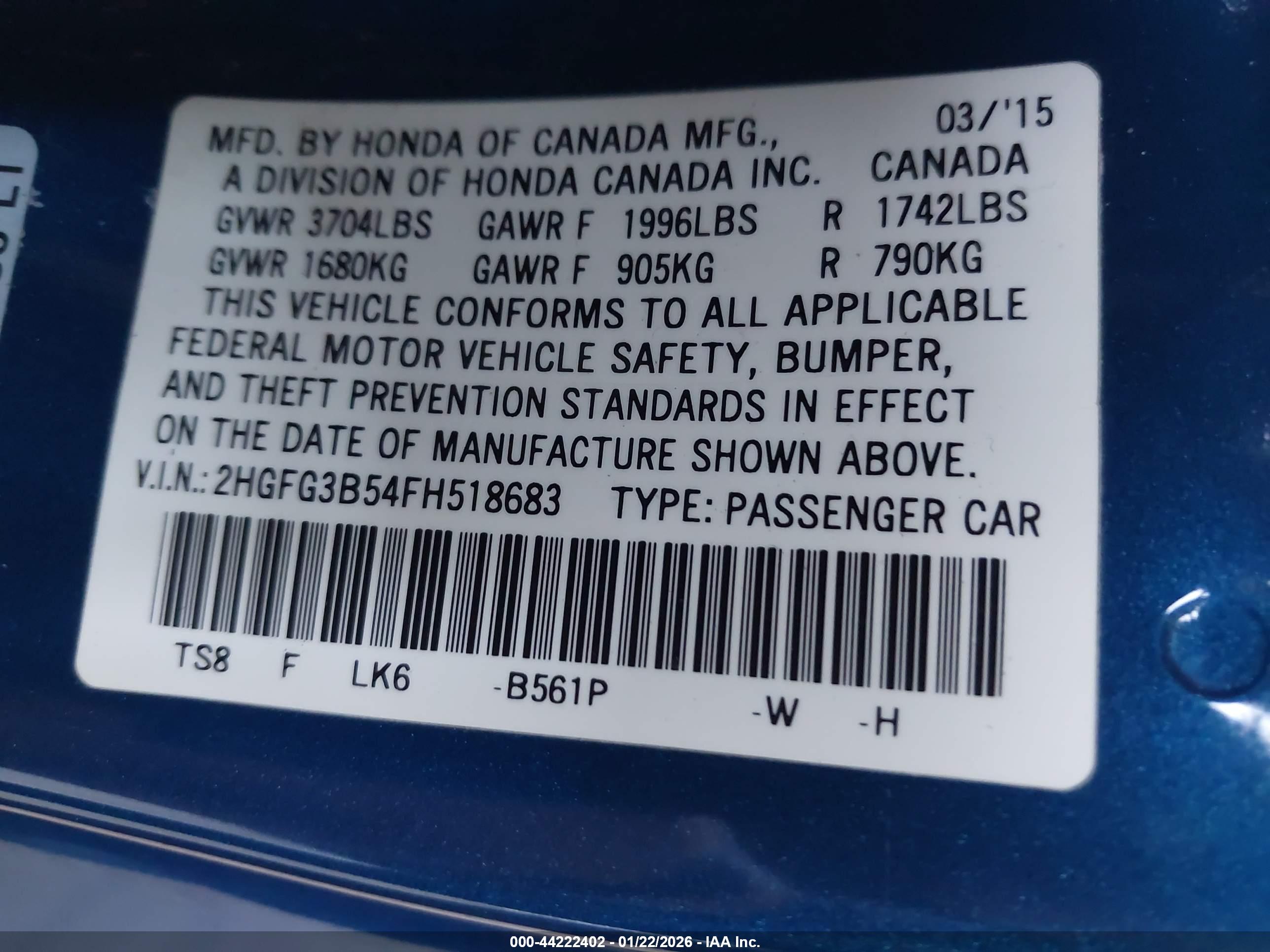 HONDA CIVIC image 9