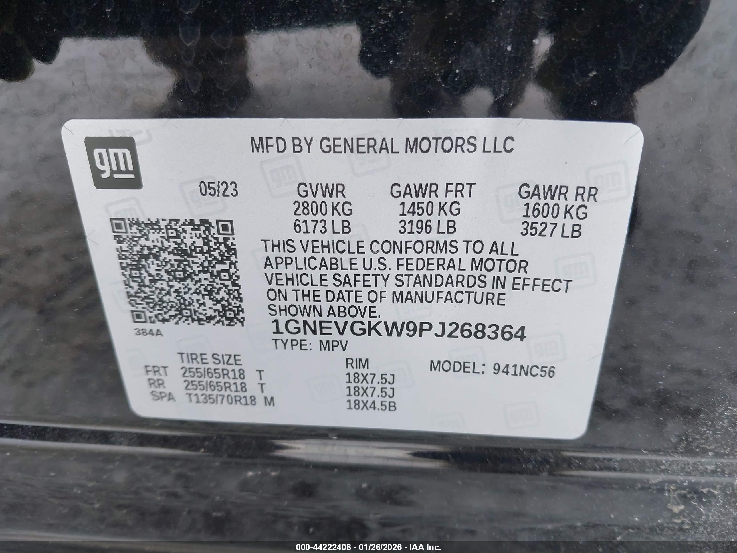 CHEVROLET TRAVERSE image 9