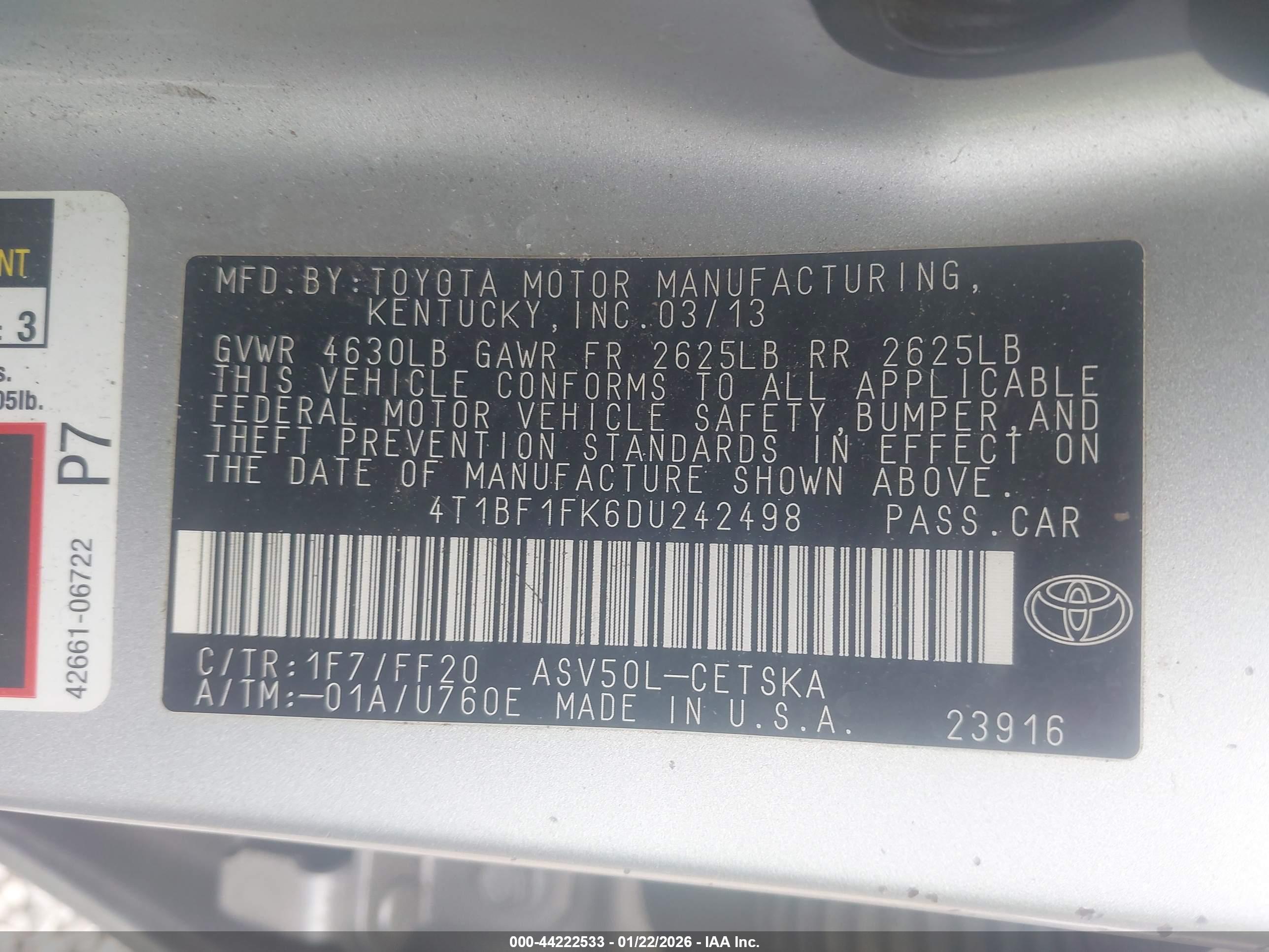 TOYOTA CAMRY image 9