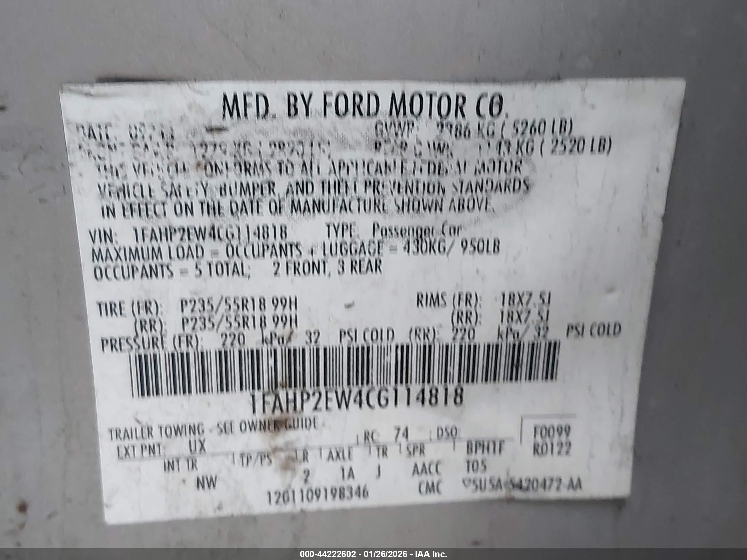 FORD TAURUS image 9