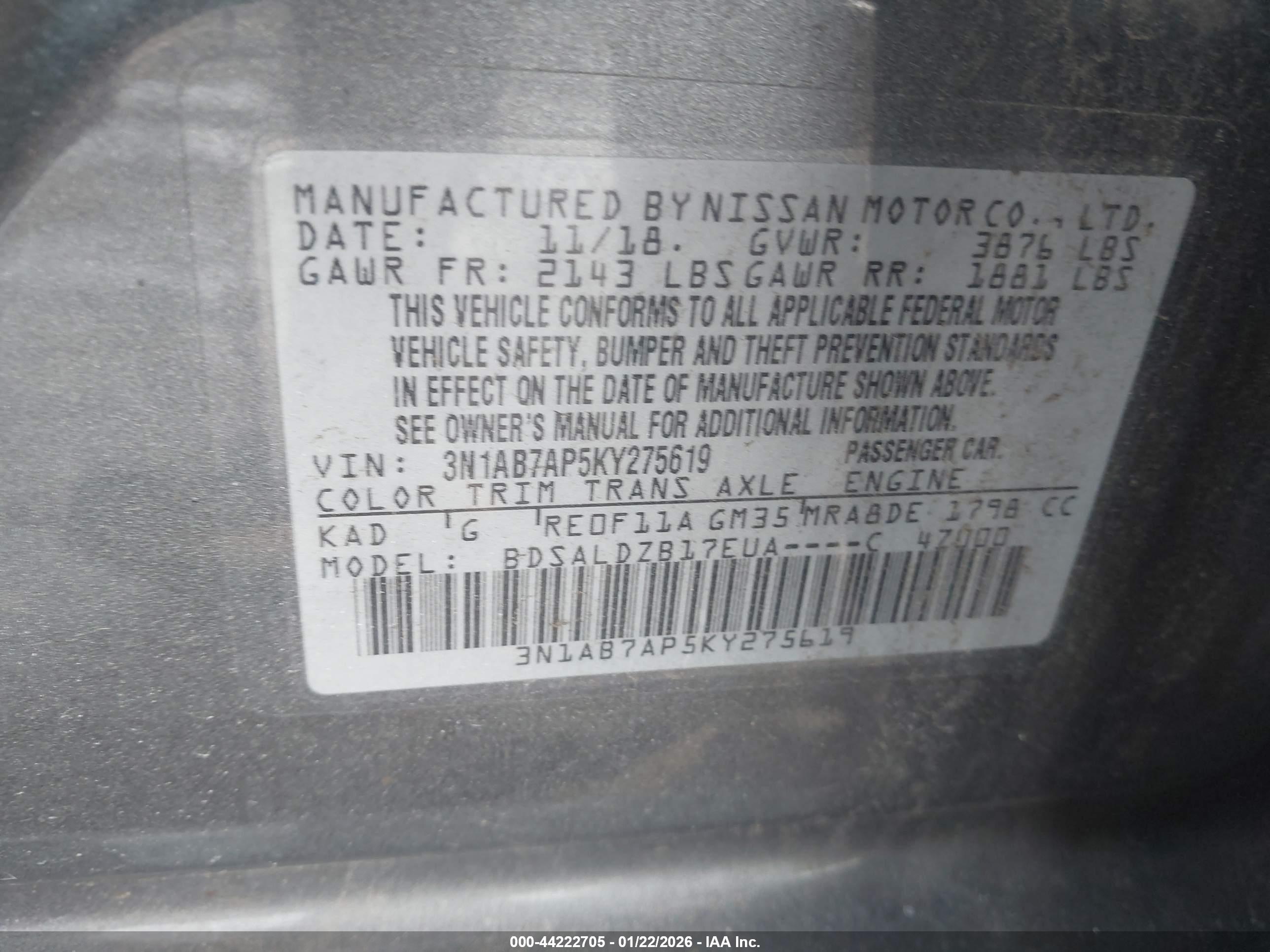 NISSAN SENTRA image 9