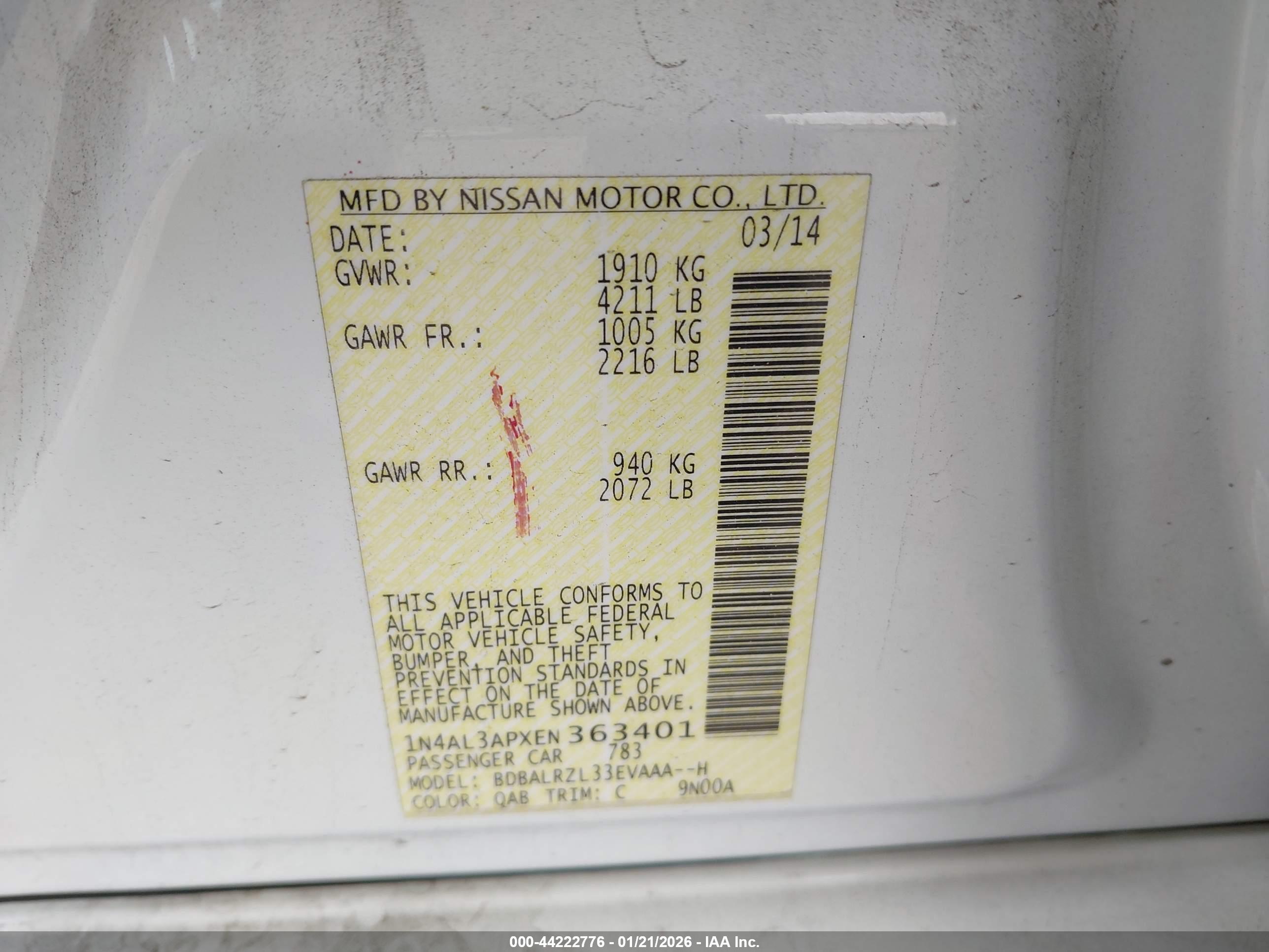 NISSAN ALTIMA image 9