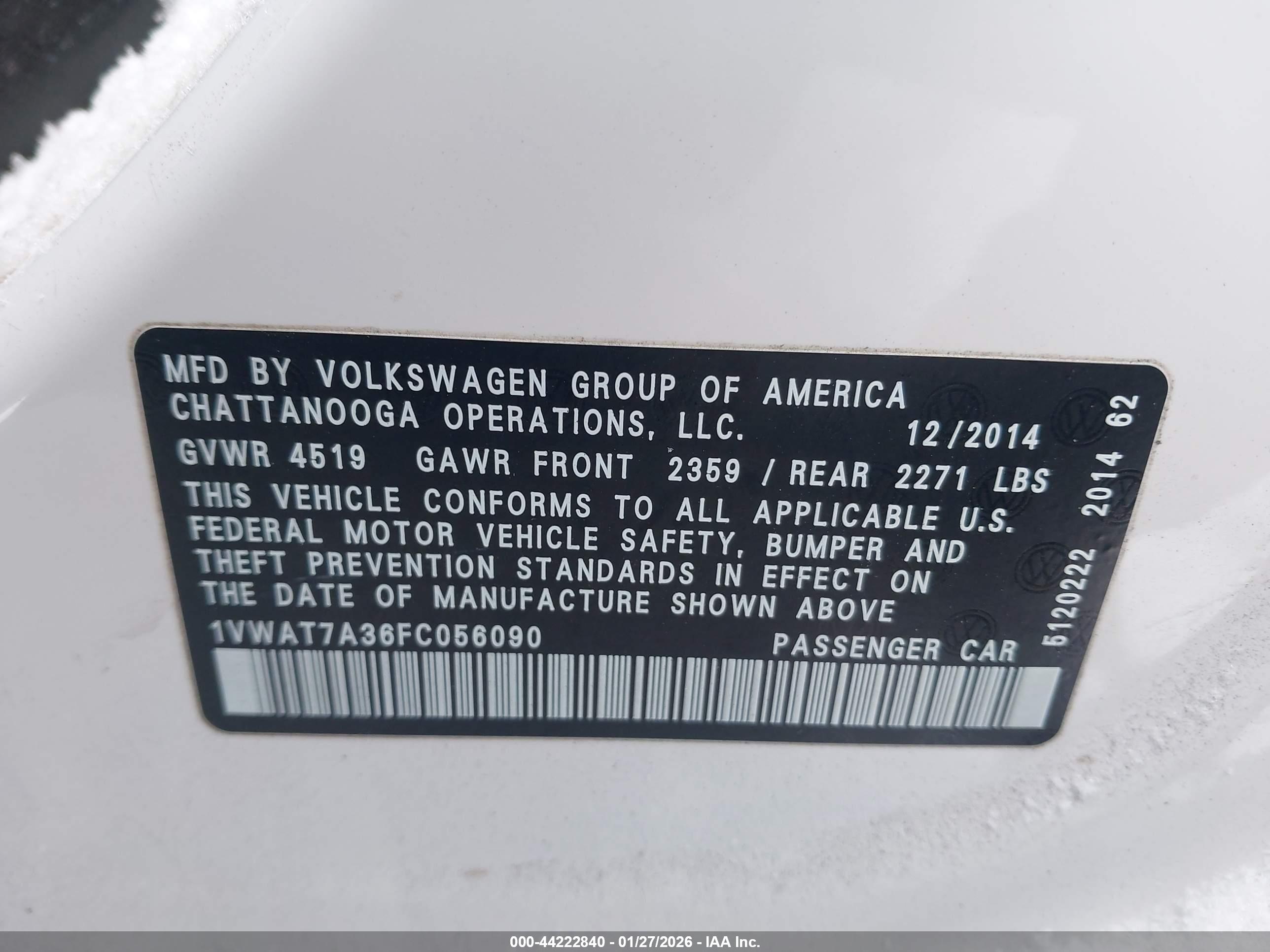 VOLKSWAGEN PASSAT image 9
