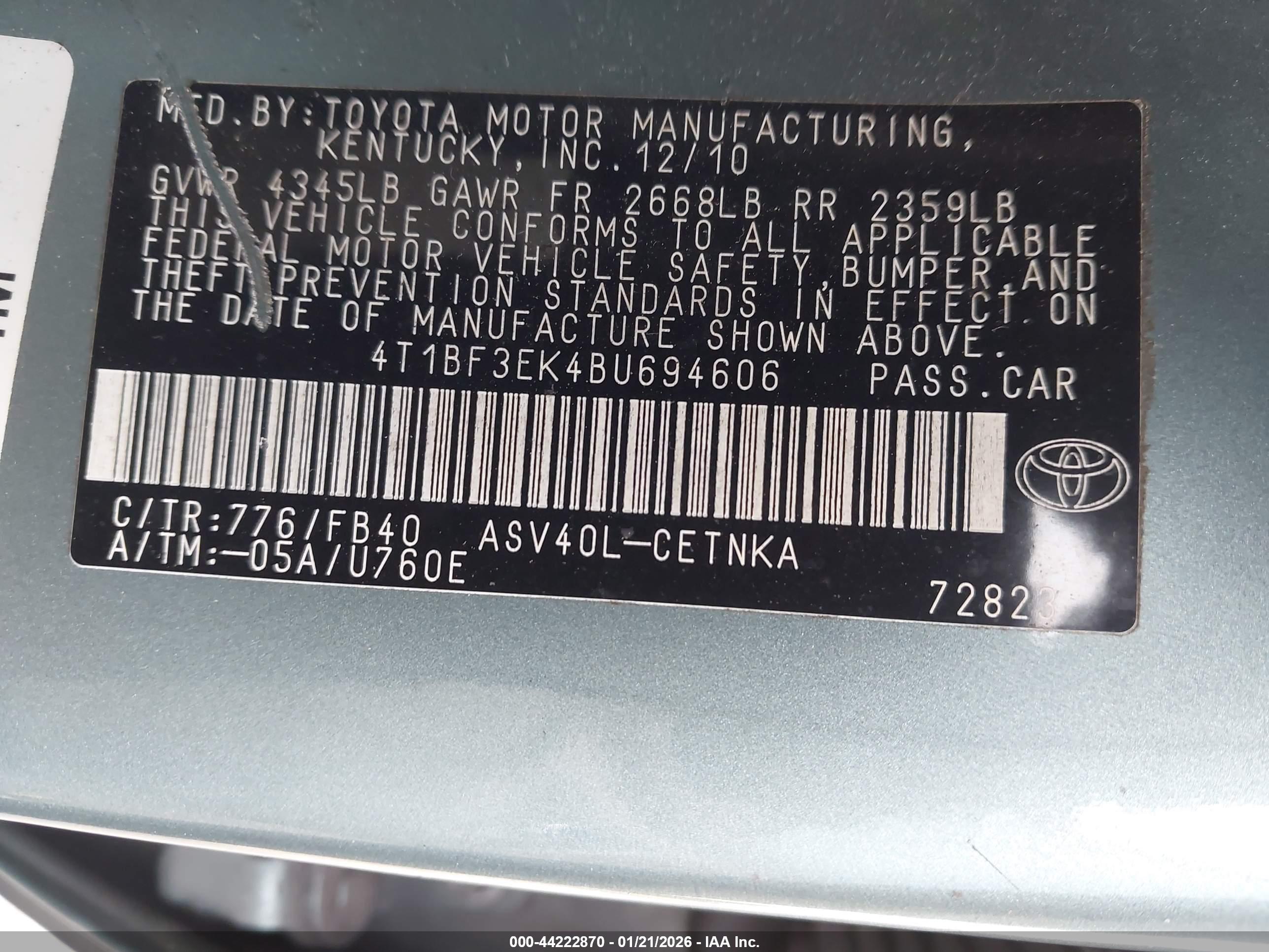 TOYOTA CAMRY image 9