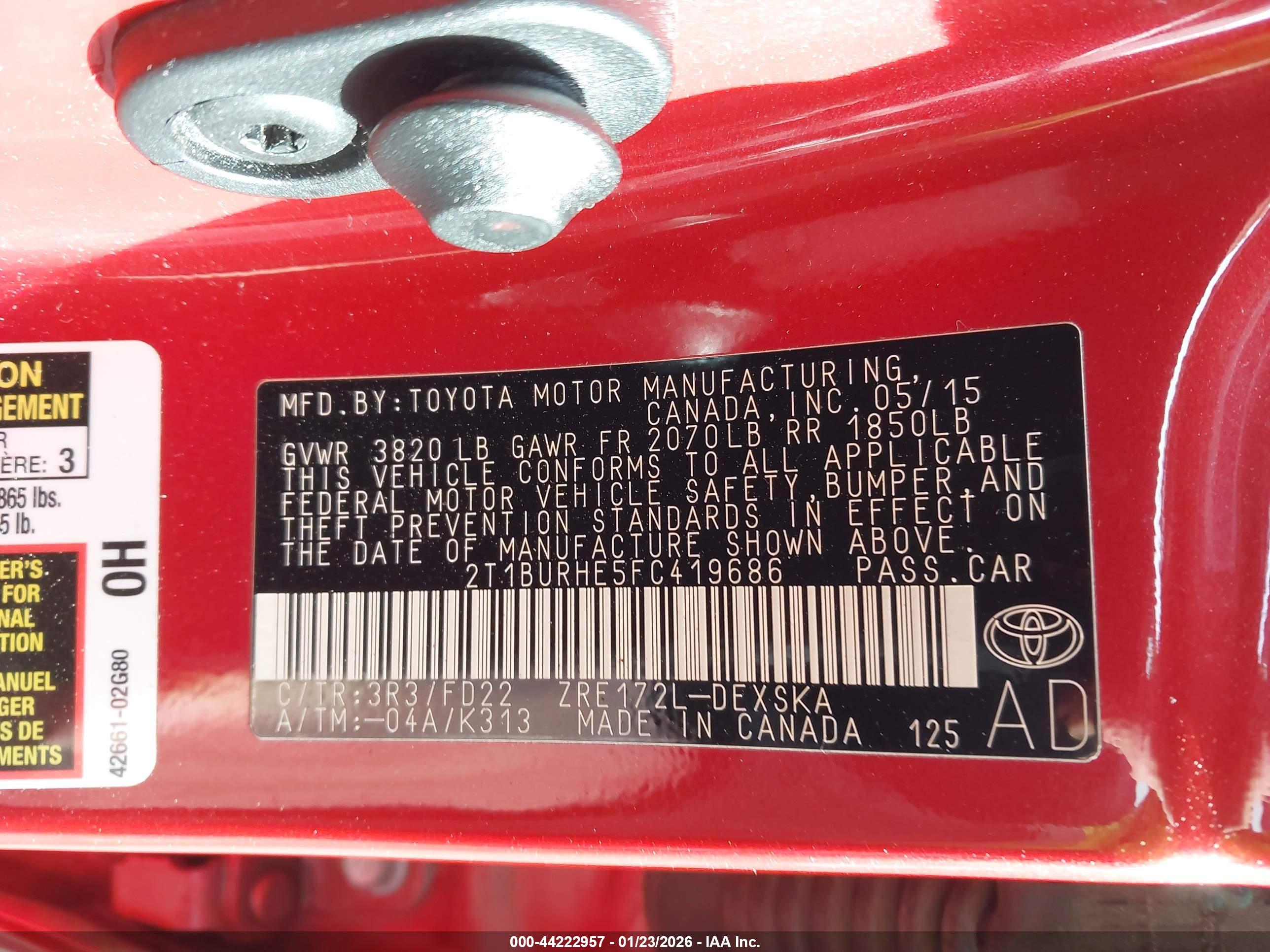 TOYOTA COROLLA image 9