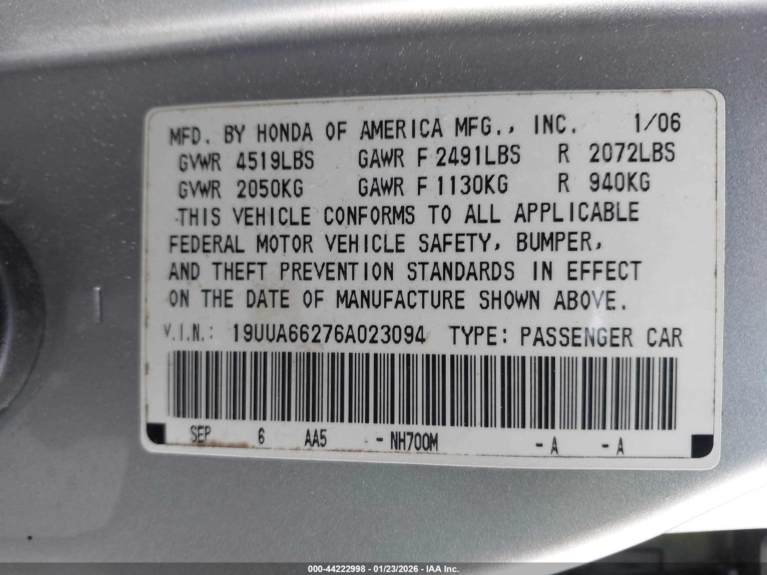ACURA TL image 9