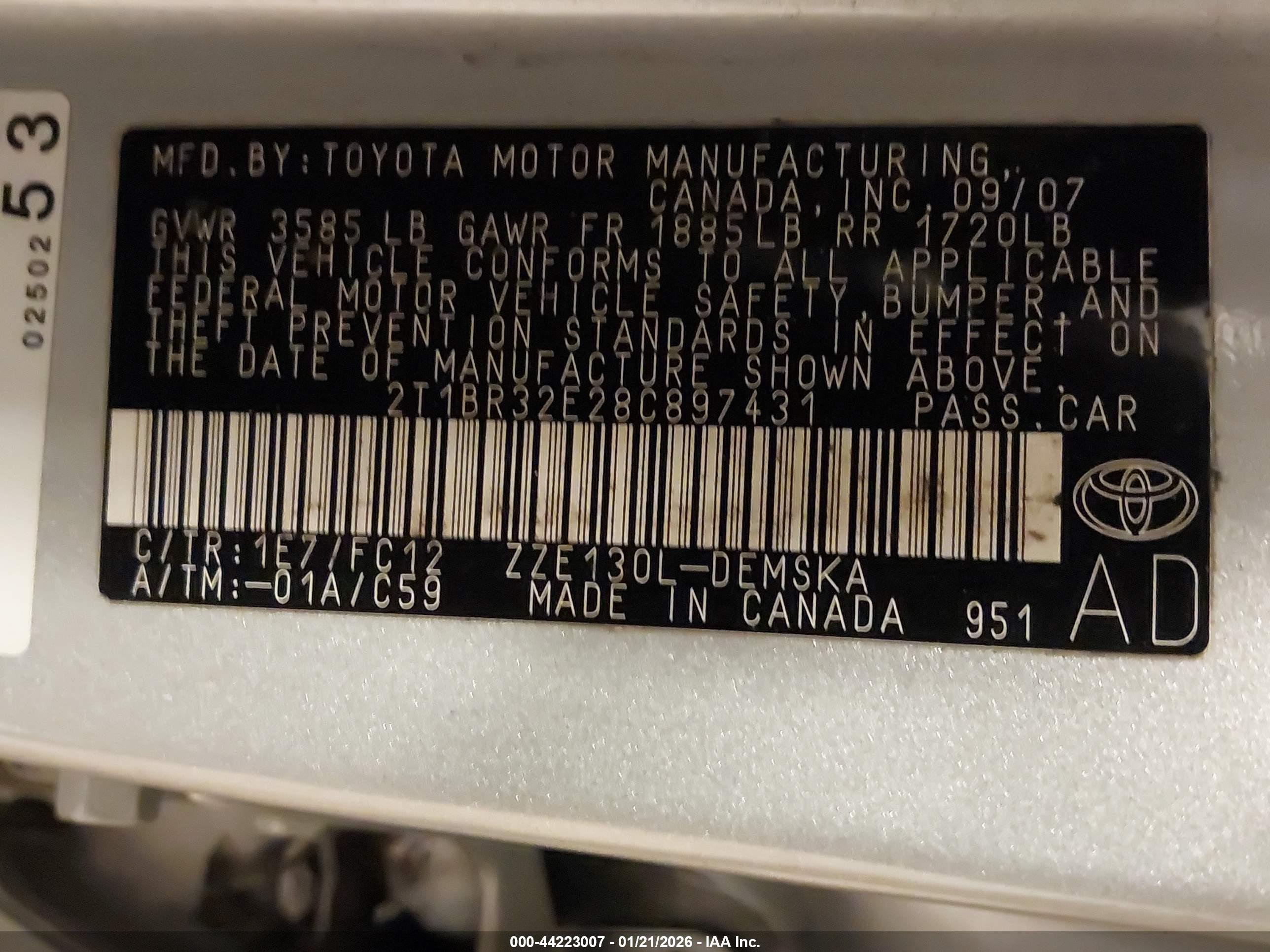TOYOTA COROLLA image 9