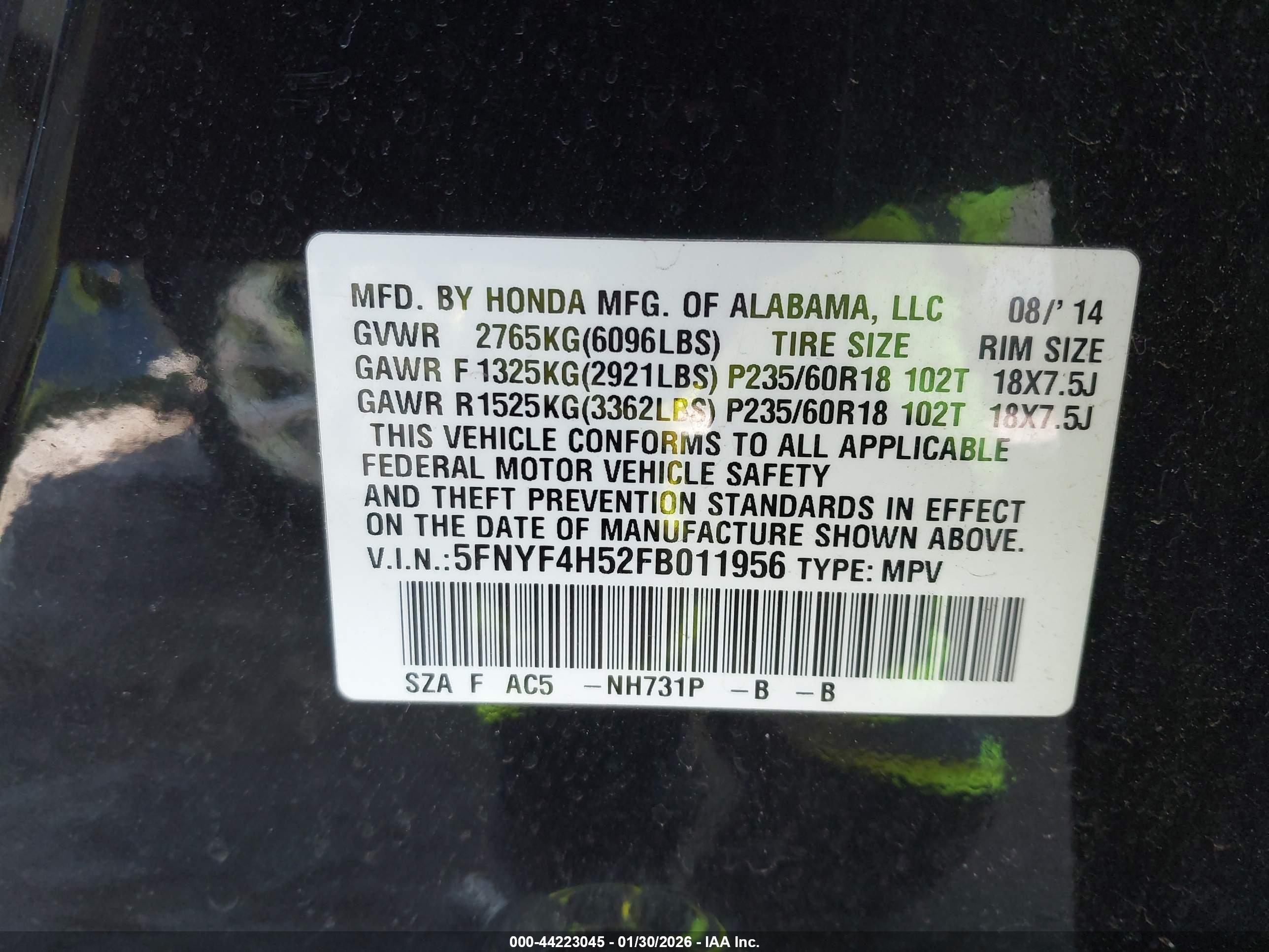 HONDA PILOT image 9