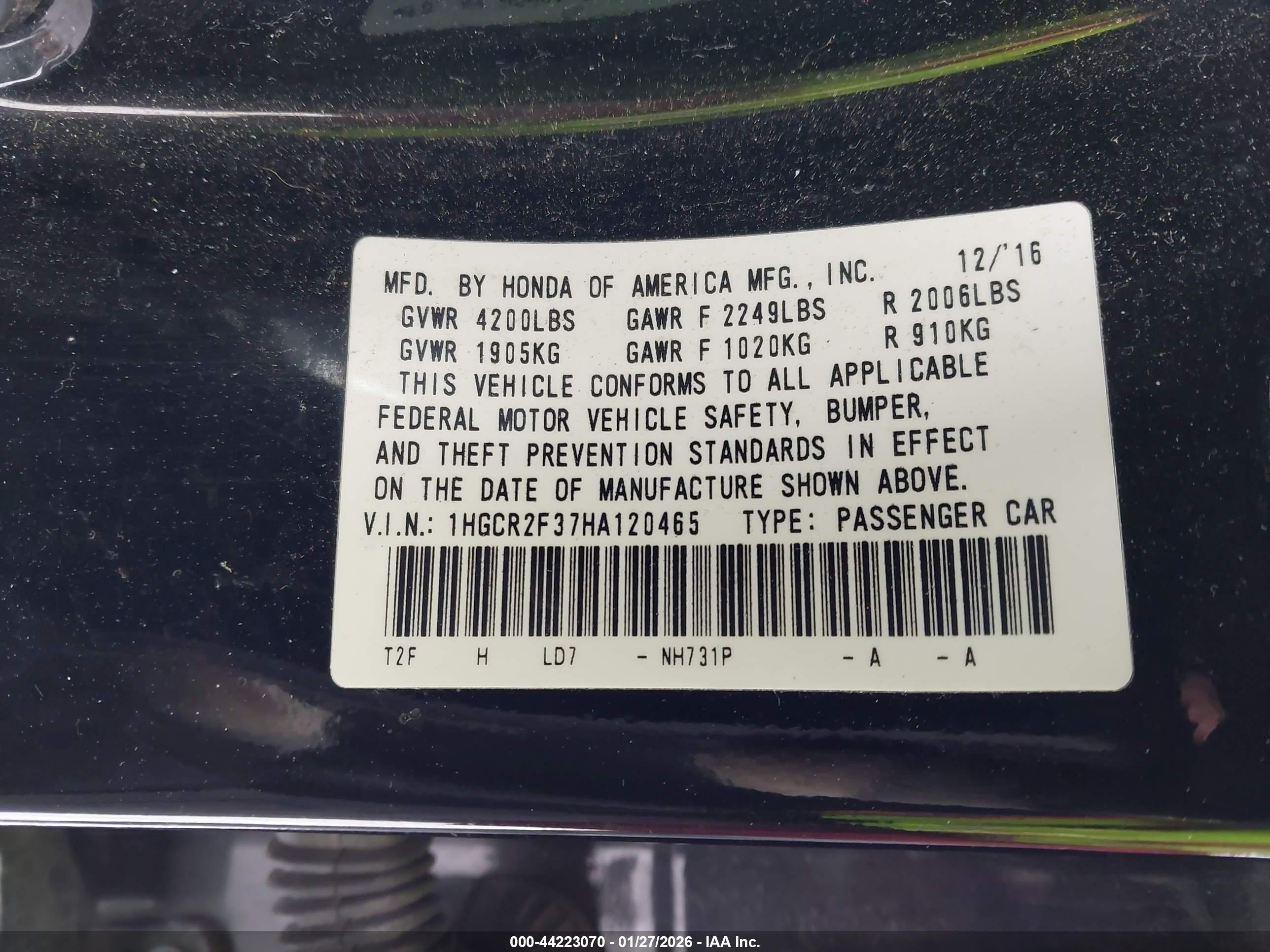 HONDA ACCORD image 9