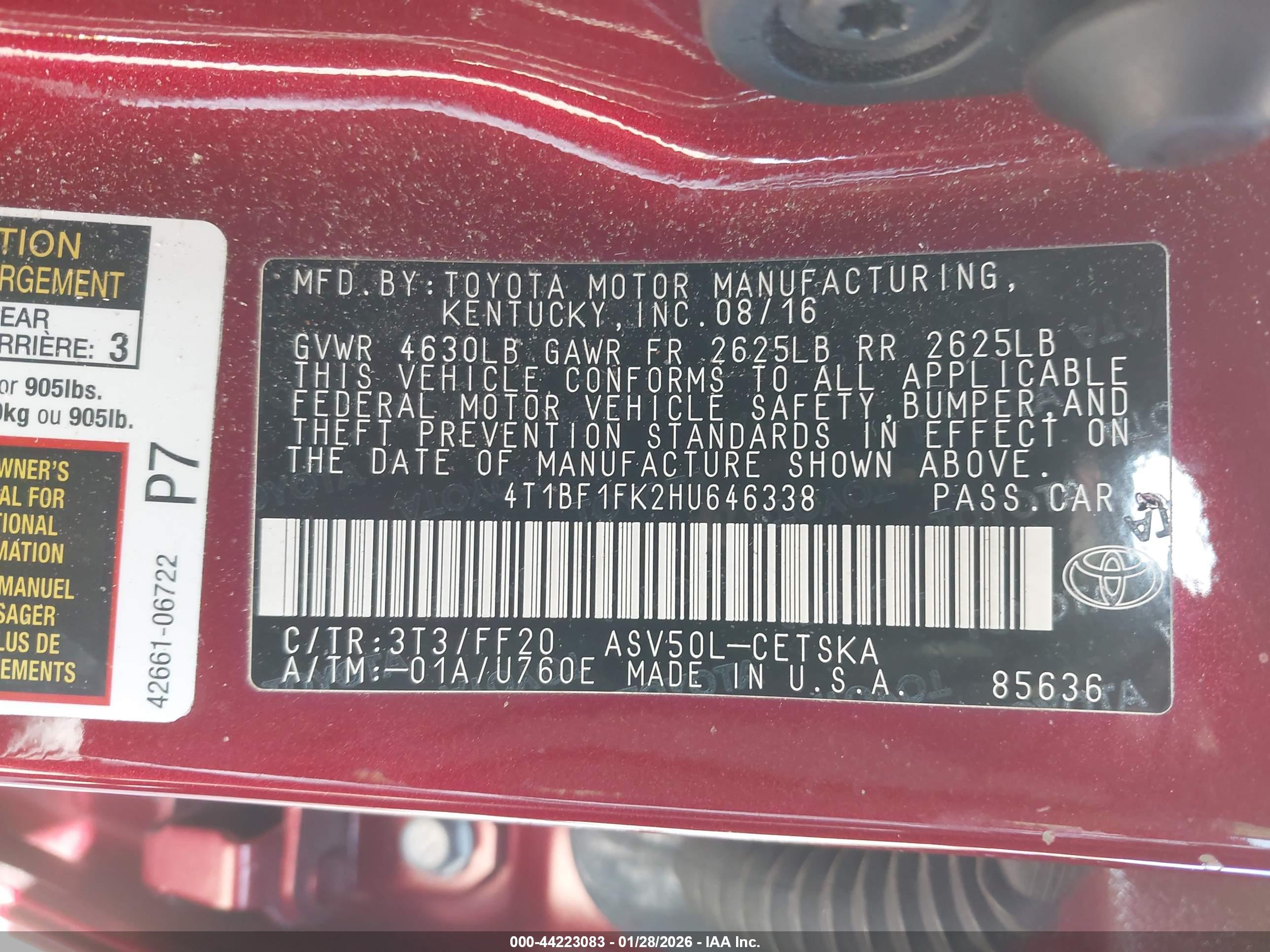 TOYOTA CAMRY image 9