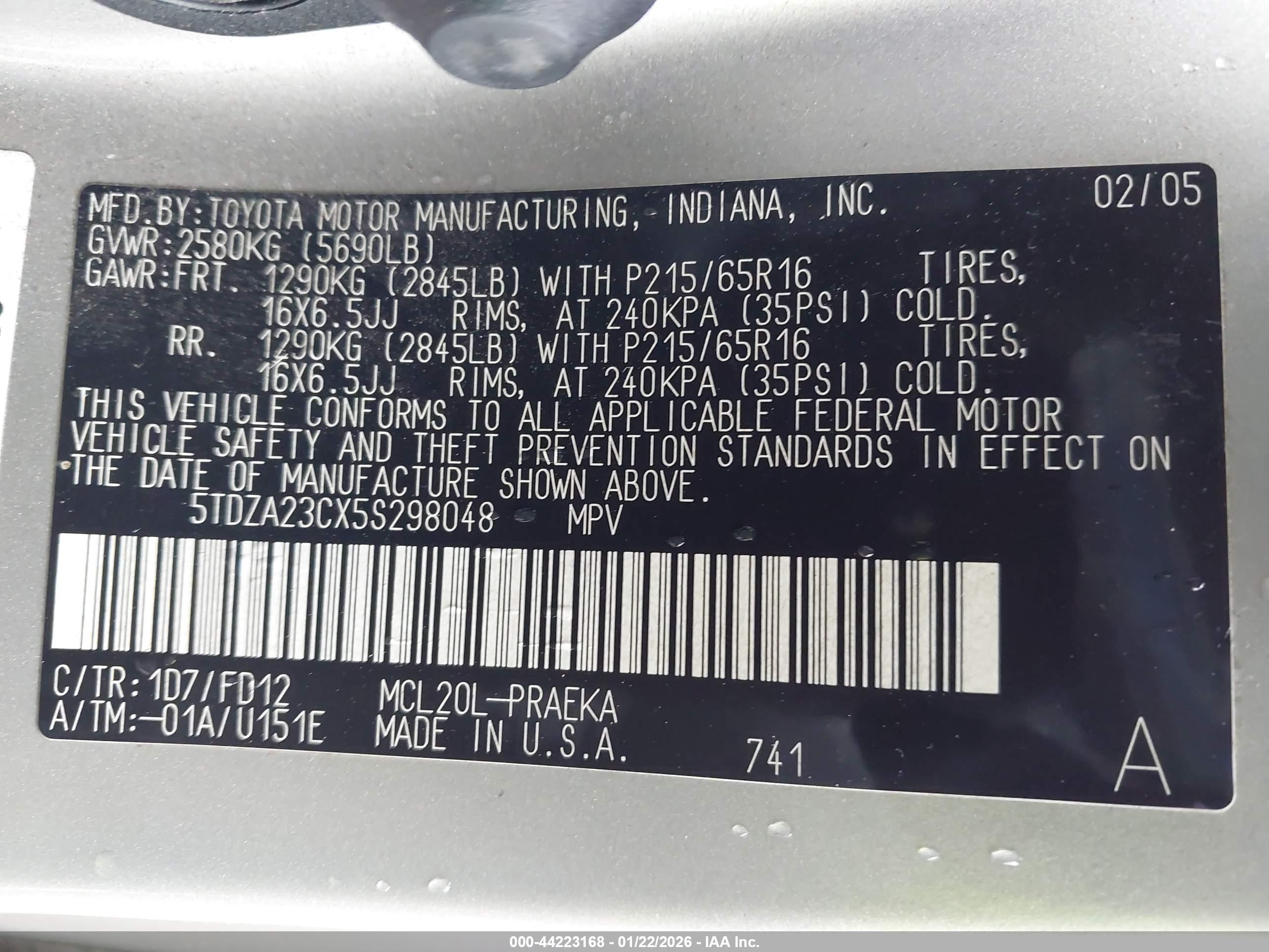 TOYOTA SIENNA image 9